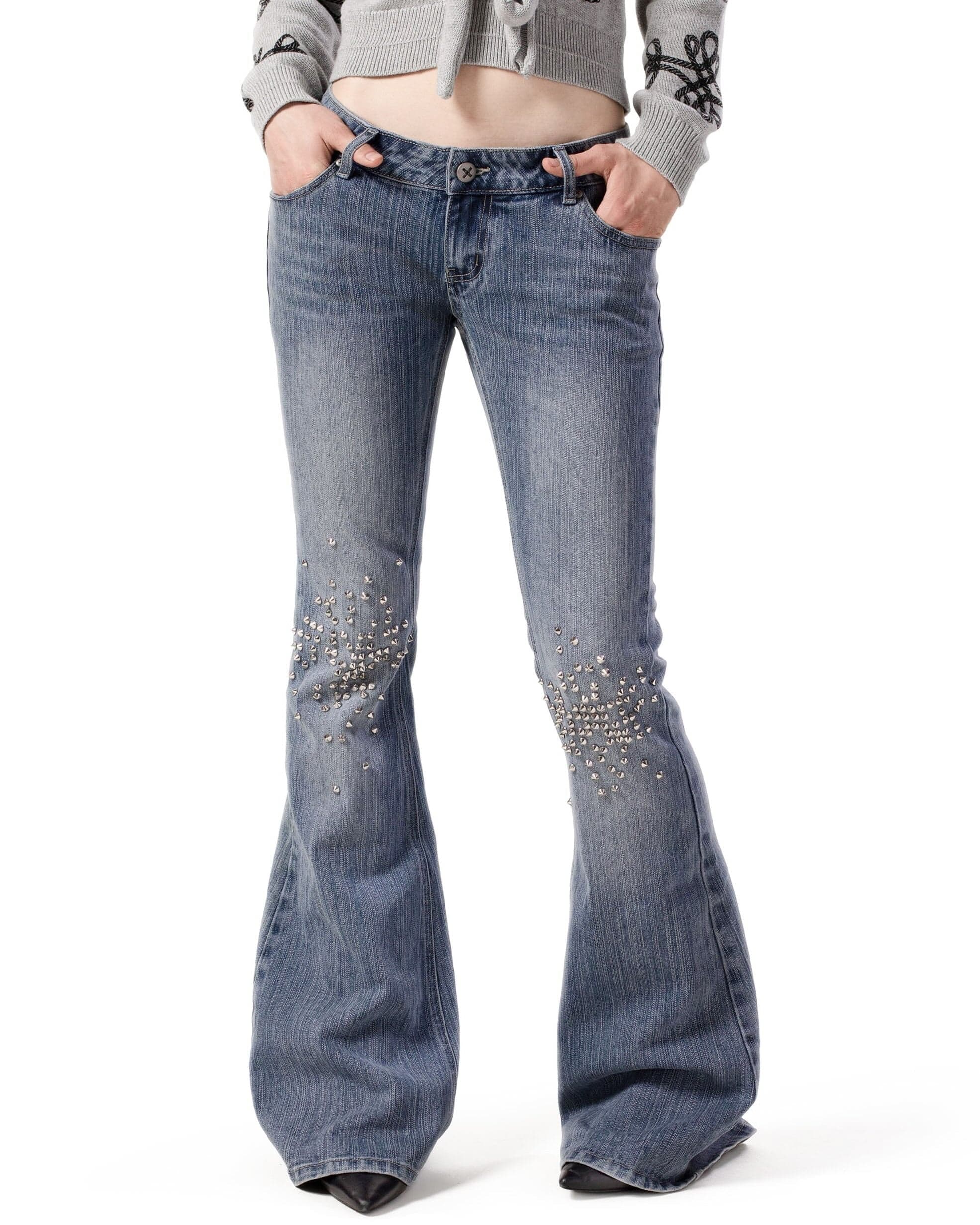 Spike Flared Denim by Racer Worldwide®