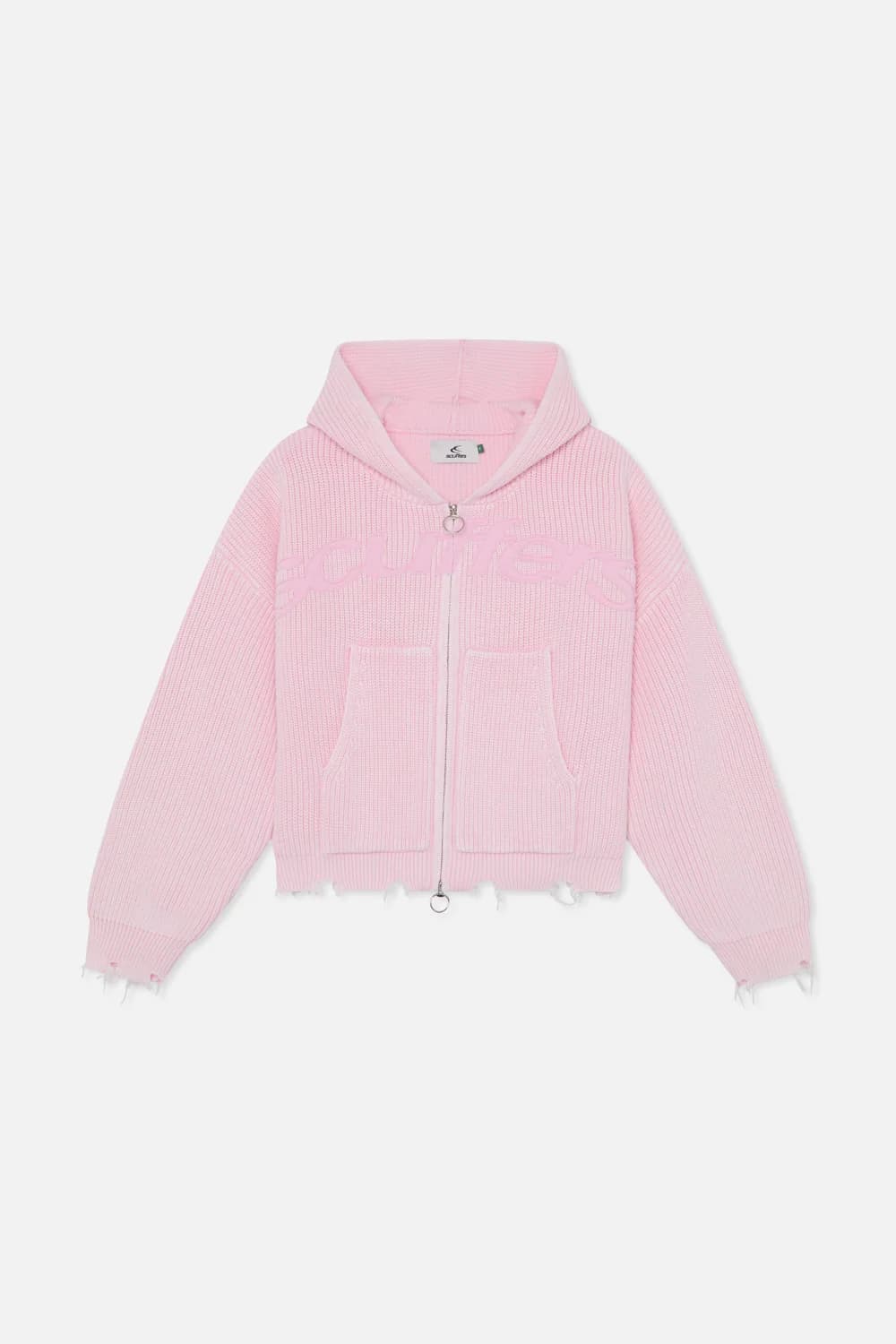 New Light Pink Buzz Knit Zipper by Scuffers