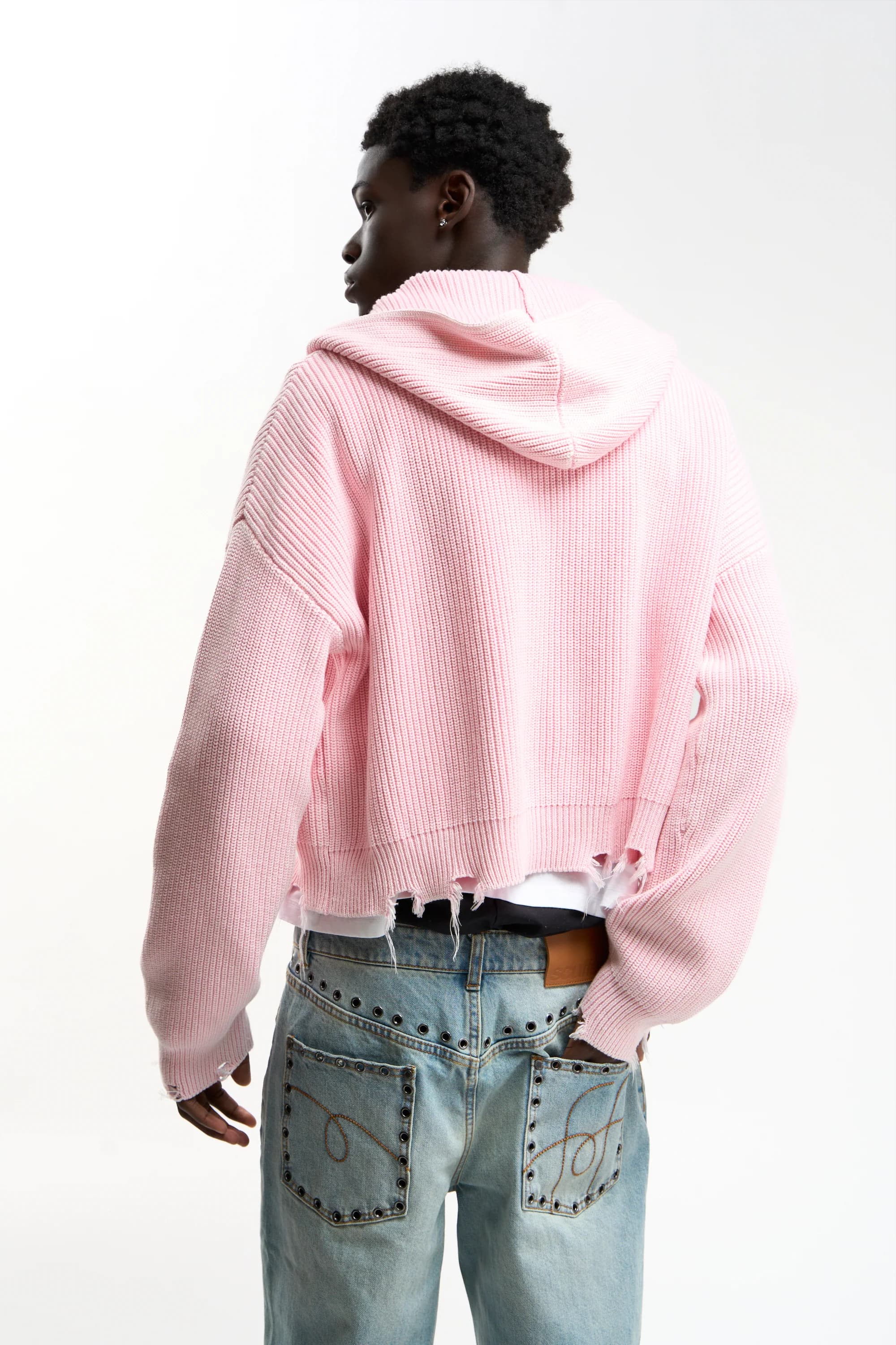 New Light Pink Buzz Knit Zipper by Scuffers