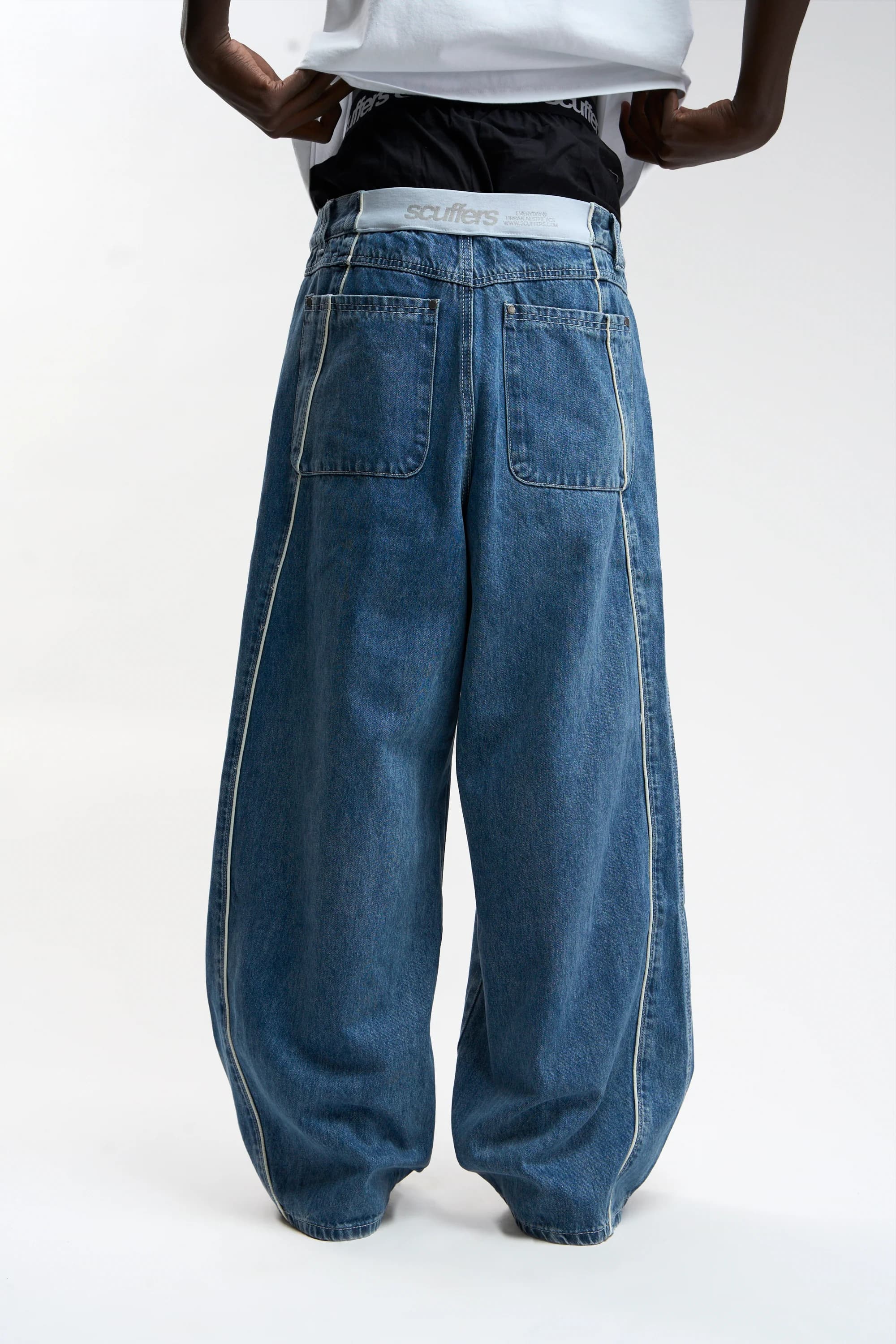 Mowa Blue Pants by Scuffers