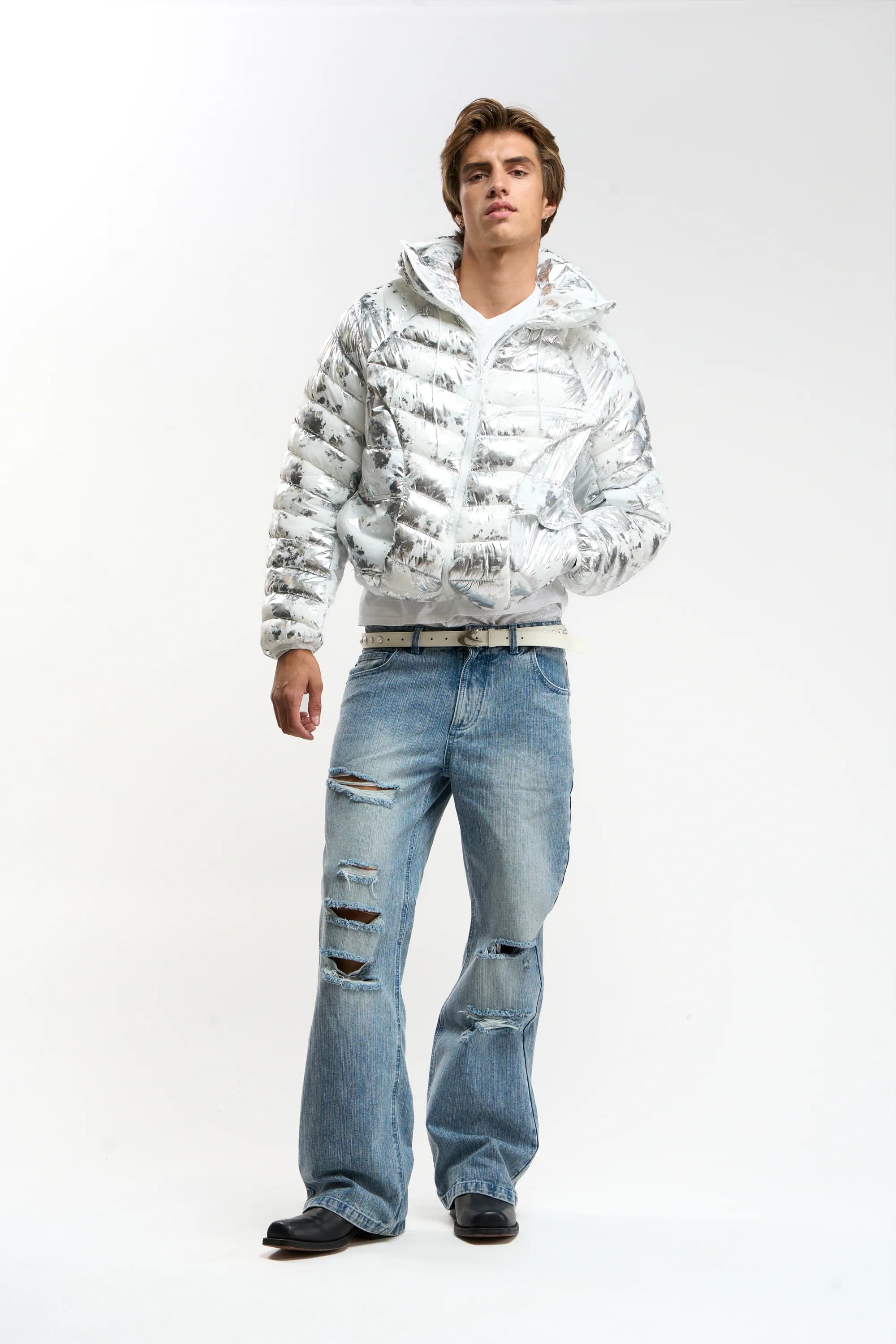 TwoFabric White Puffer by Scuffers