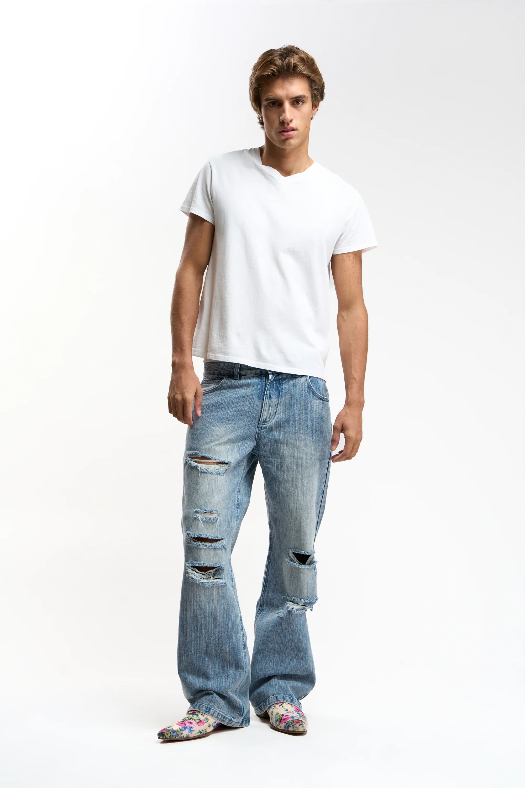 Metal Light Blue Pants 2