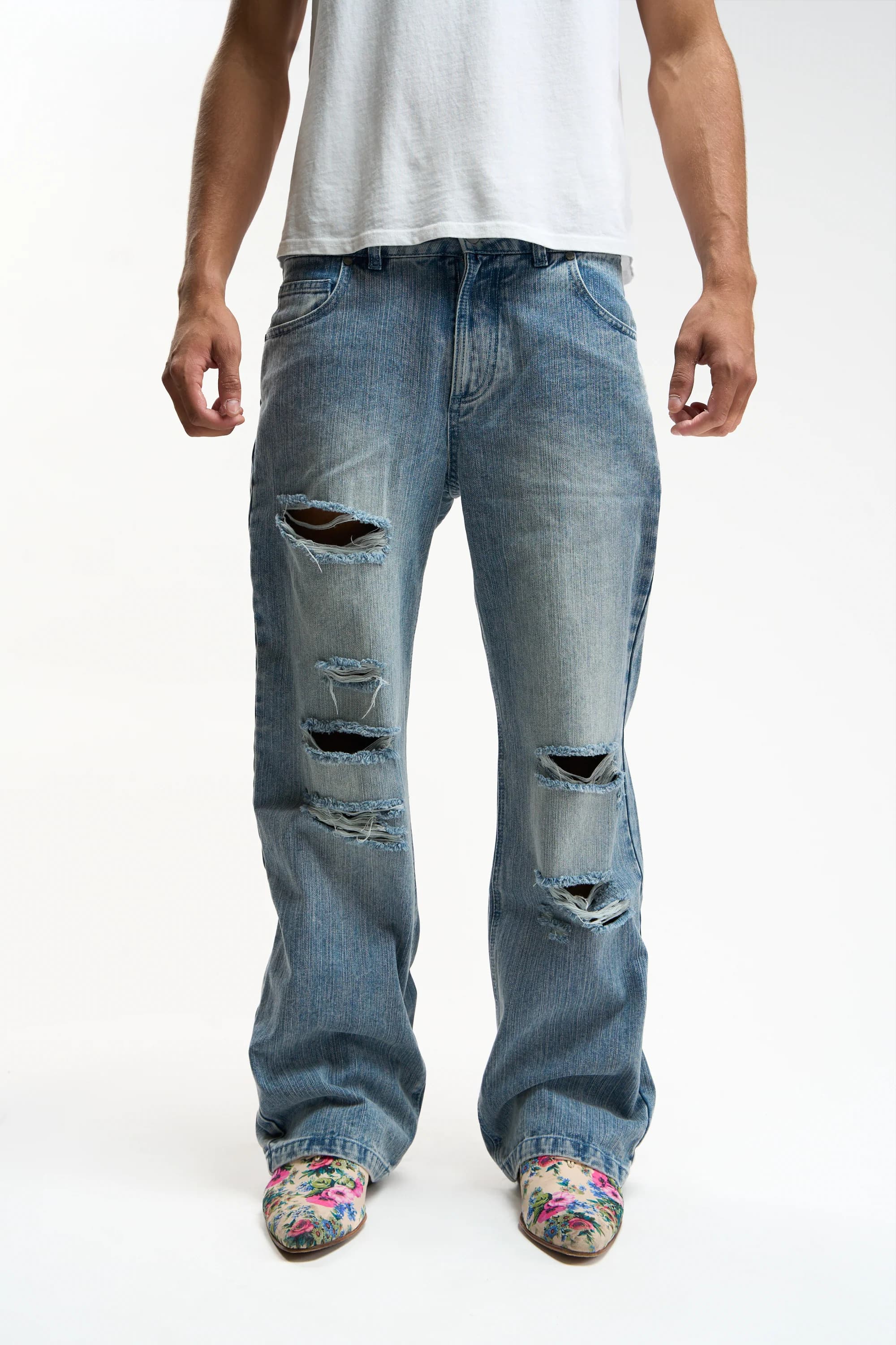 Metal Light Blue Pants 3