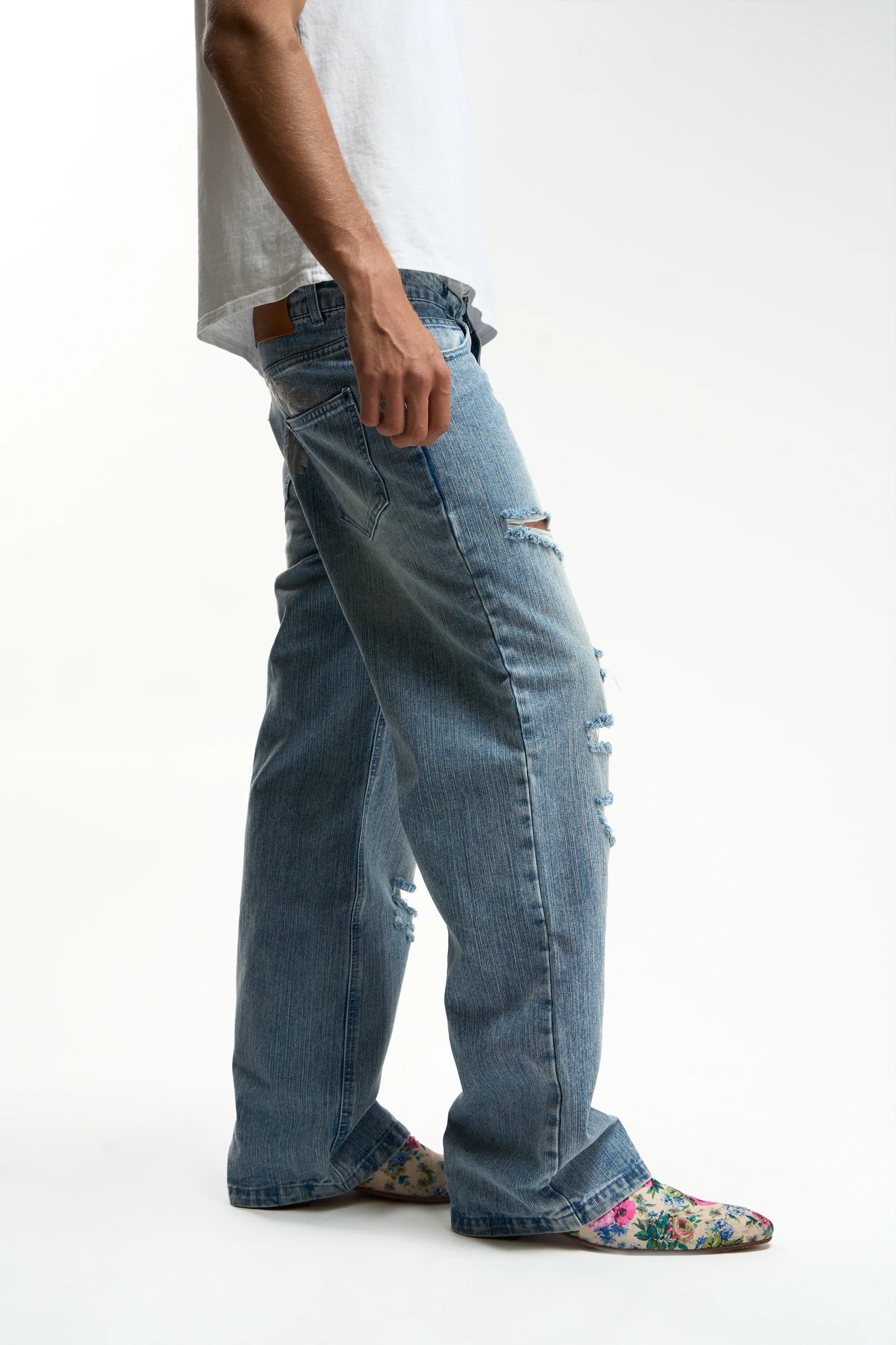 Metal Light Blue Pants 4