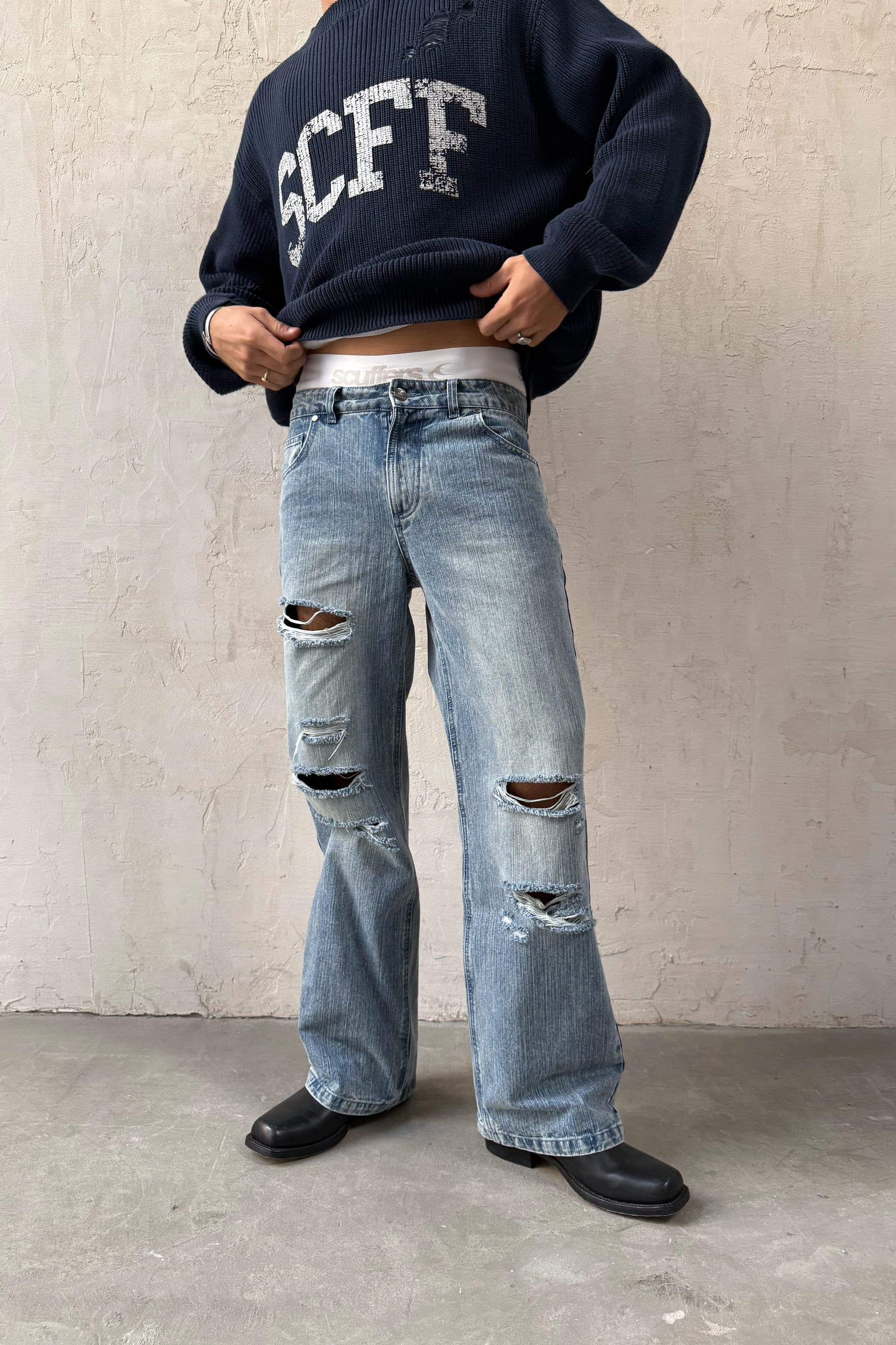 Metal Light Blue Pants 6