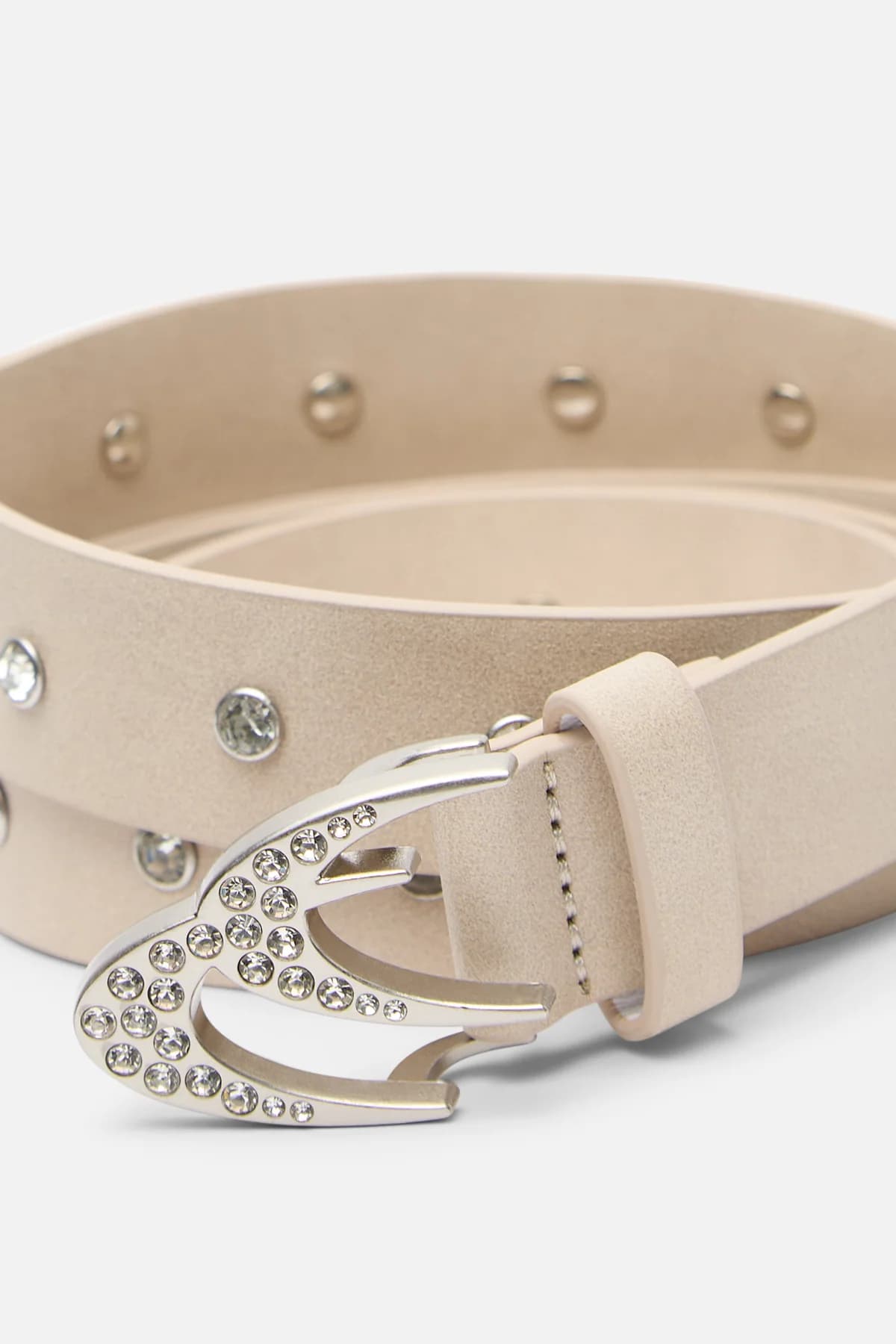 Shinny Ecru Iconic Belt 5