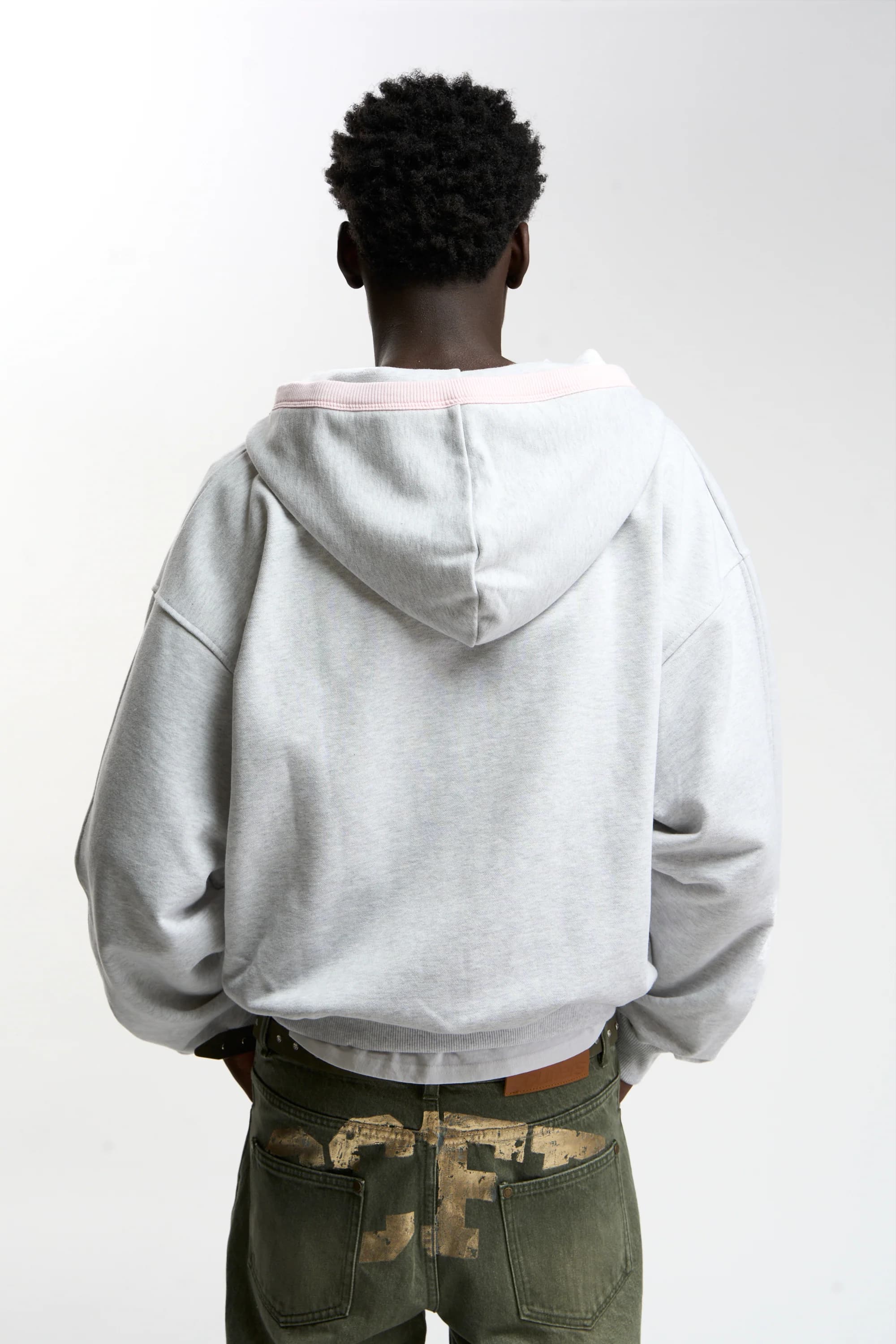 Ribs Grey Melange Zipper 3