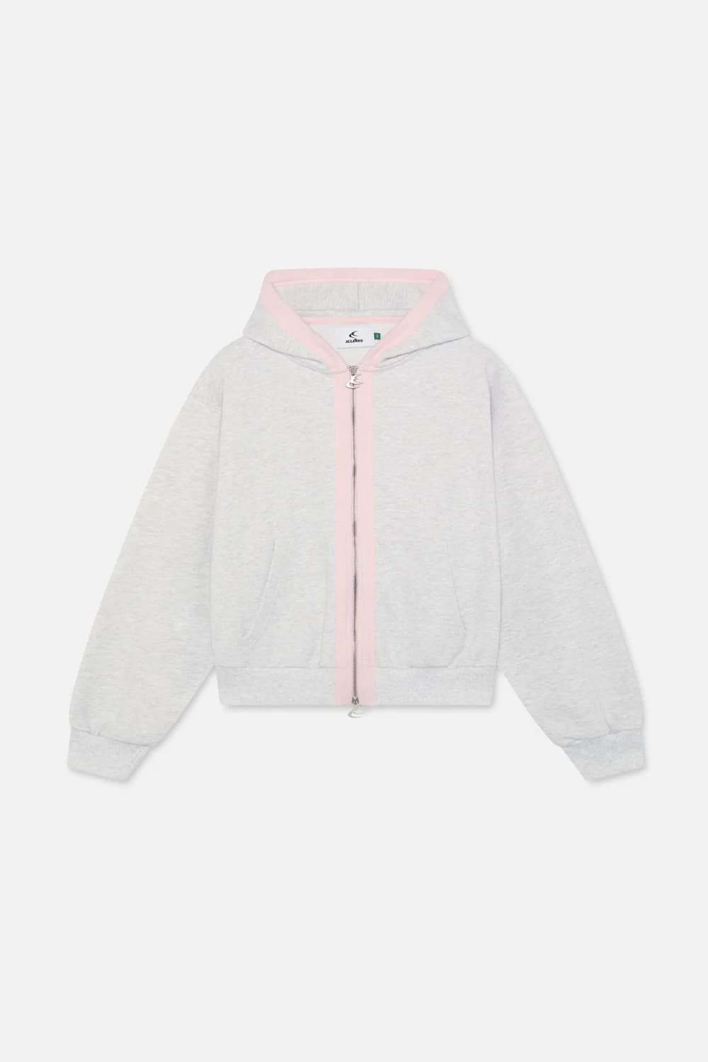 Ribs Grey Melange Zipper 6