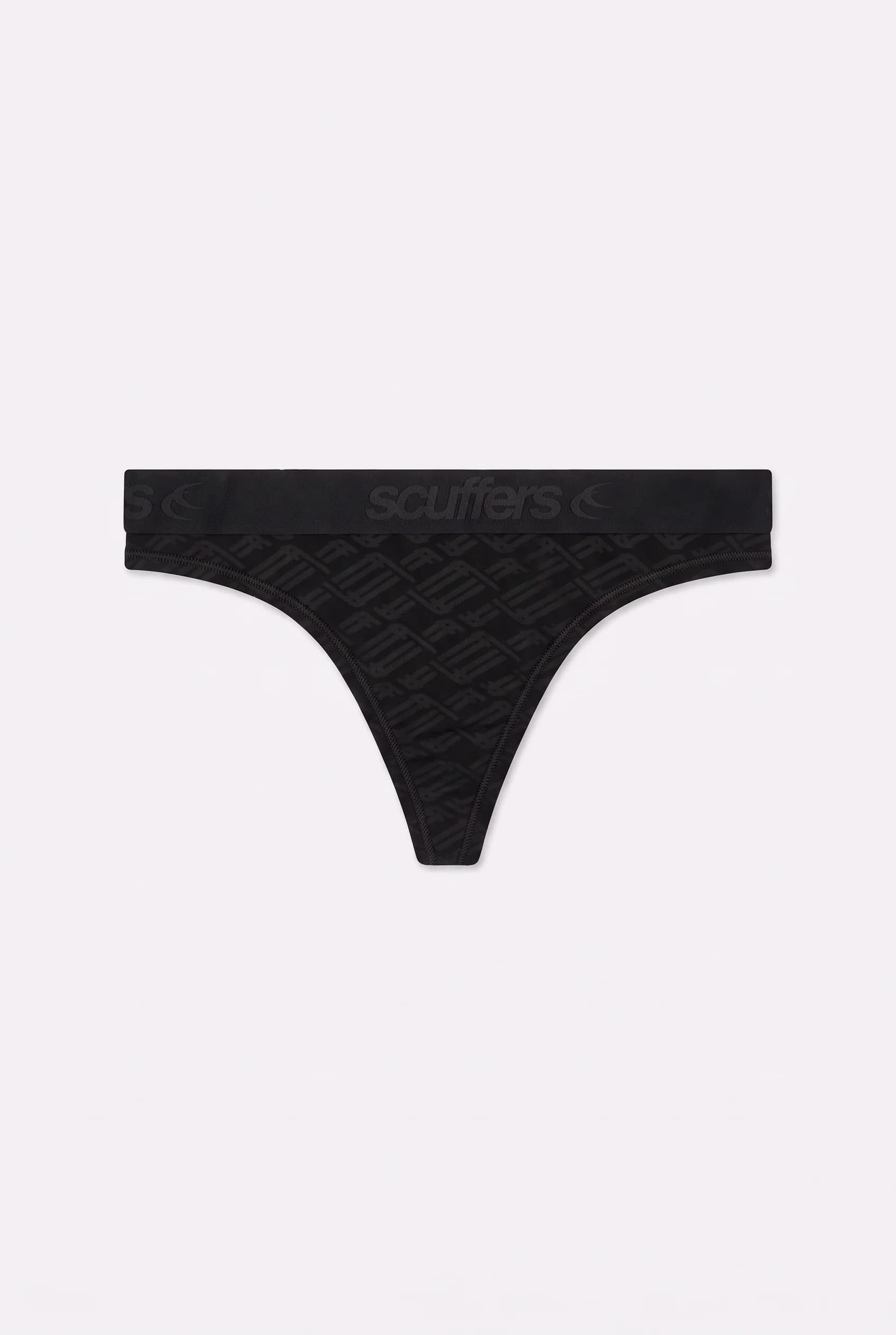 Monogram Black Underwear Panty by Scuffers