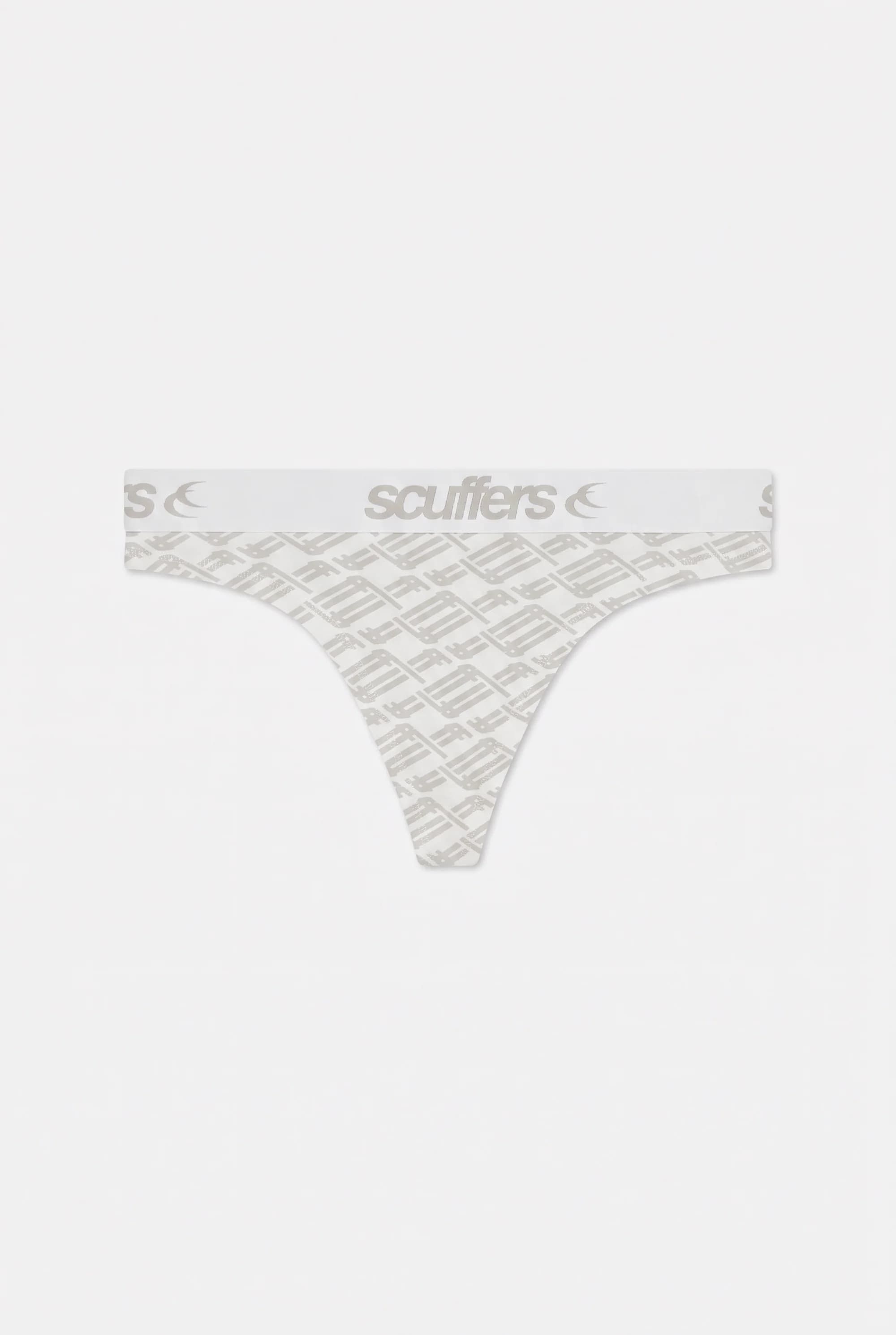 Monogram Grey Underwear Panty by Scuffers