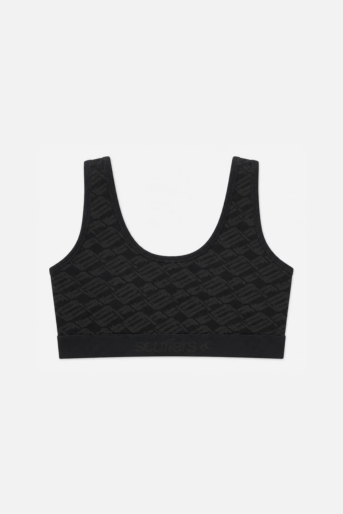 Monogram Black Underwear Top by Scuffers