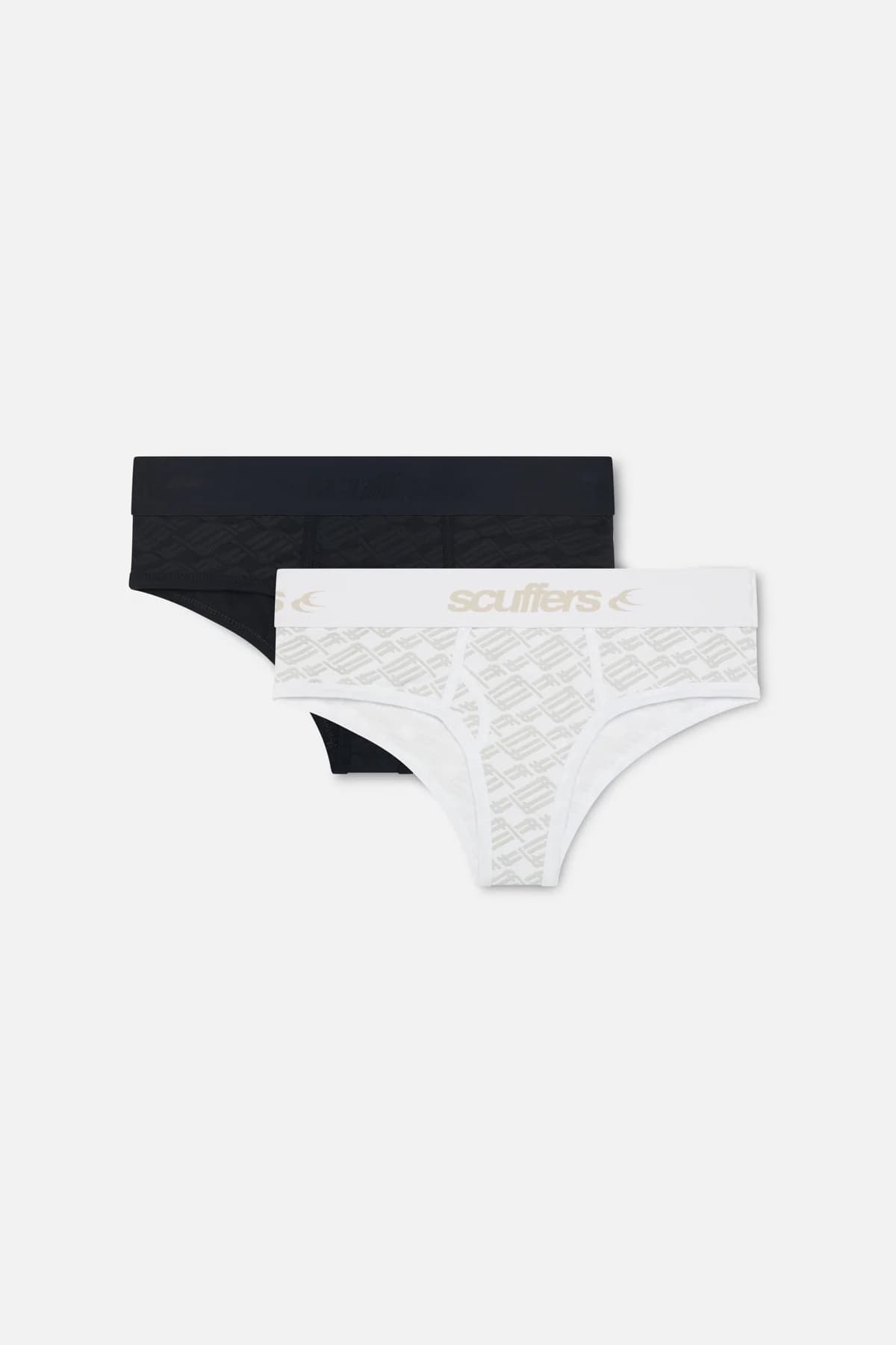 Monogram Black & Grey Shorties by Scuffers