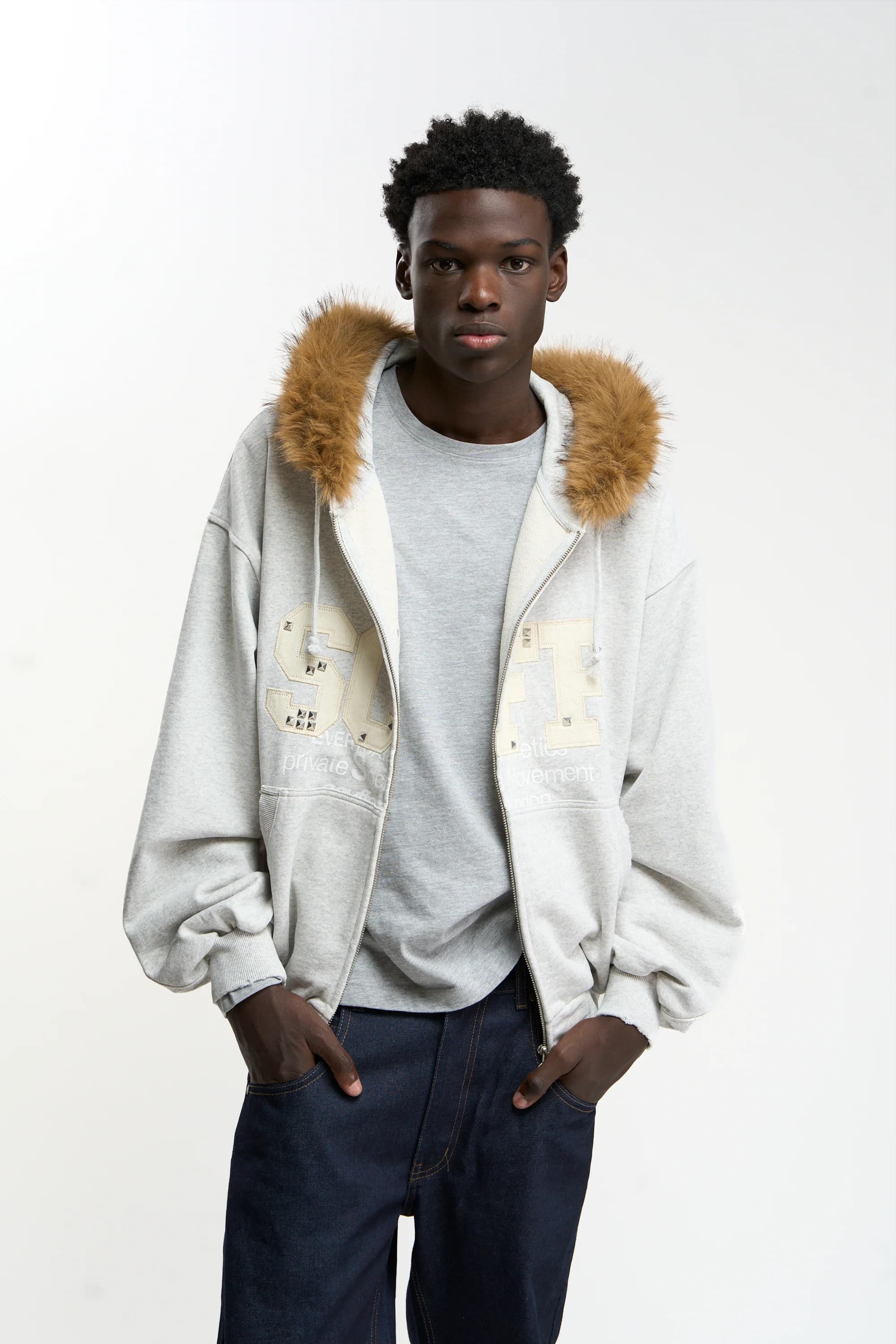 Track Grey Melange Zipper by Scuffers