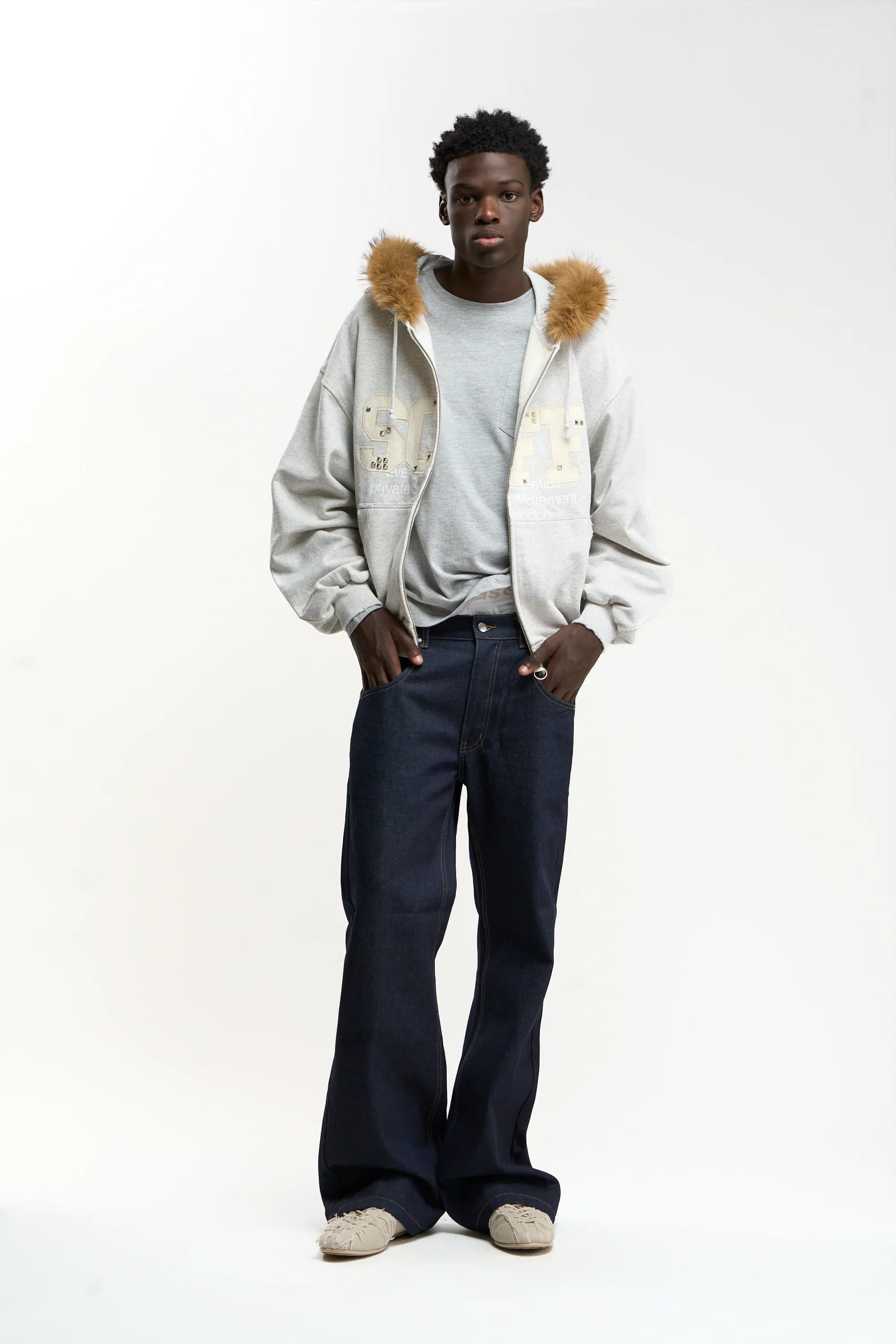 Track Grey Melange Zipper 2