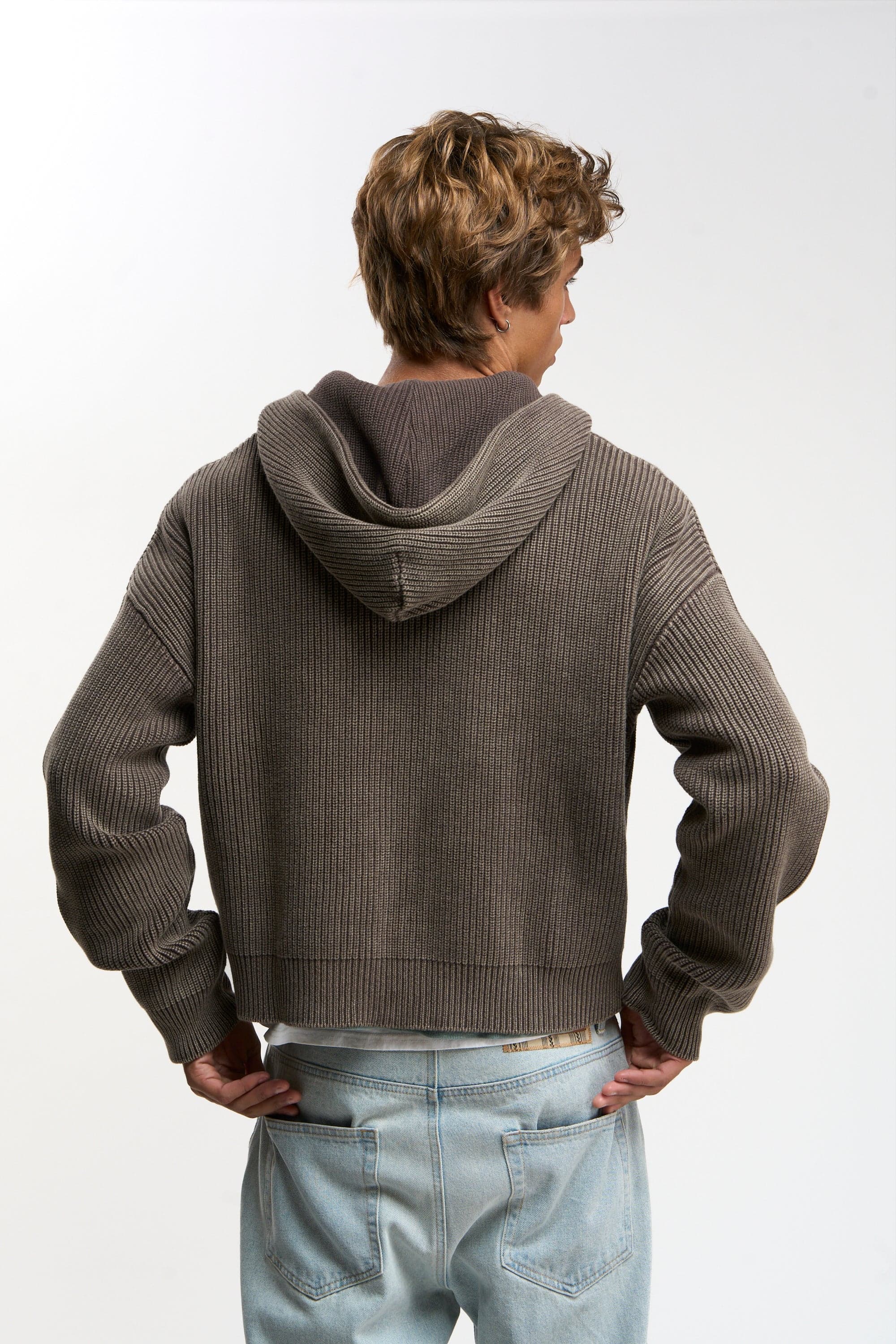 Steel Brown Knit Zipper 3