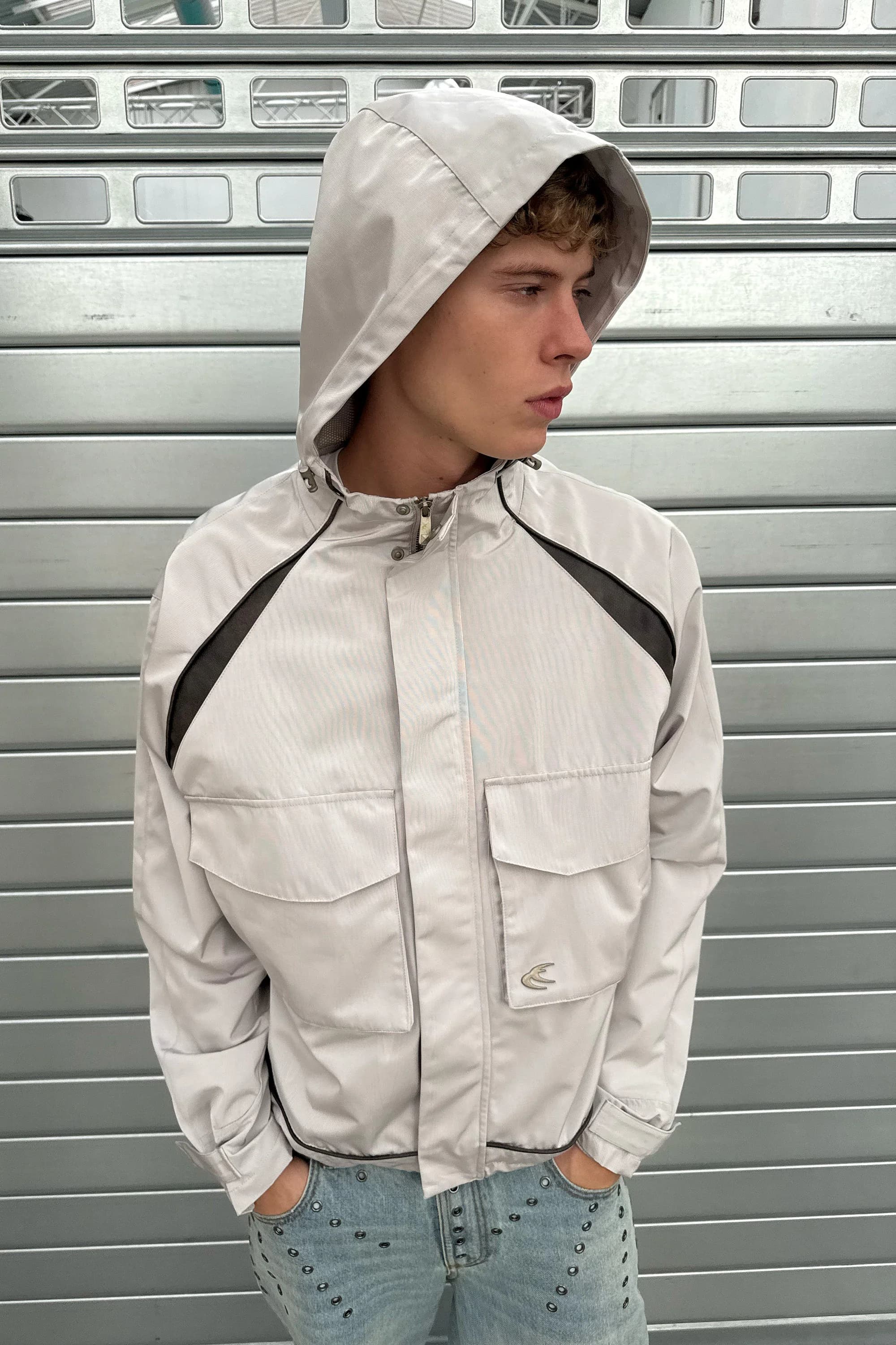 Woody Grey Essential Windbreaker 6