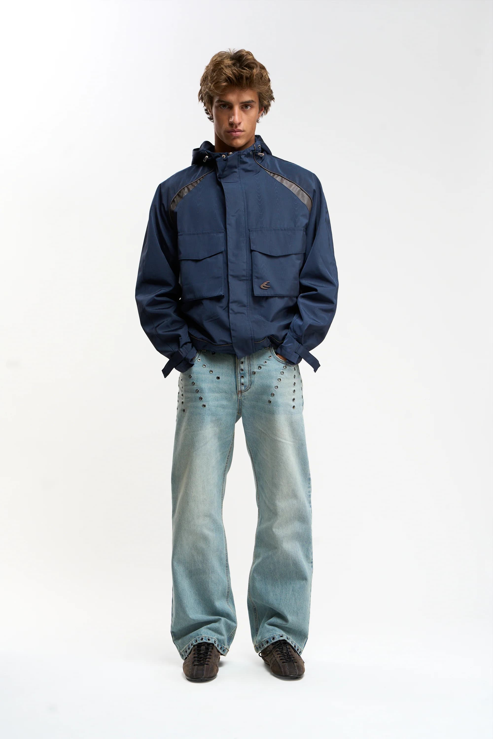 Woody Navy Essential Windbreaker 2