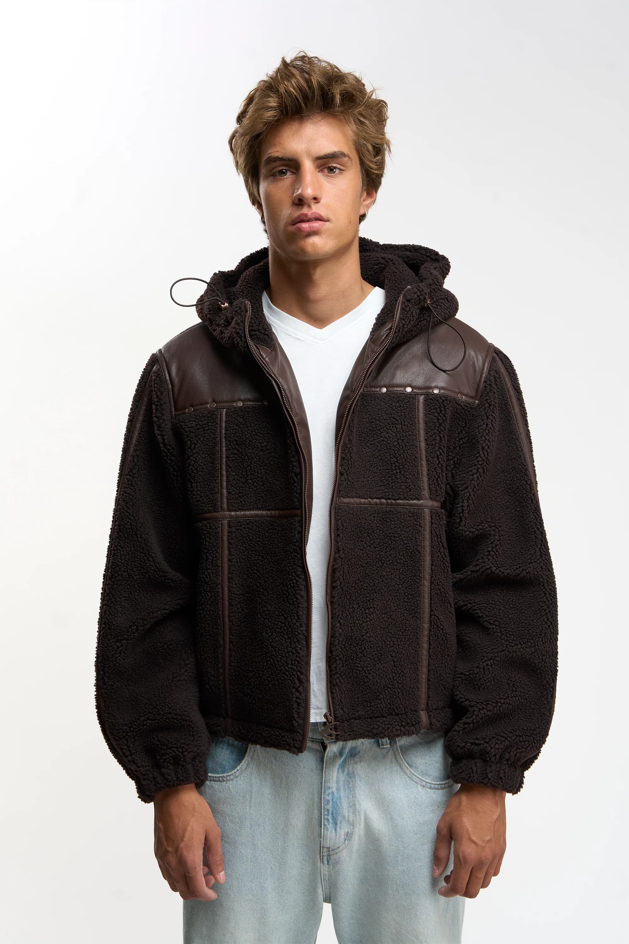 Casie Brown Fleece Jacket by Scuffers