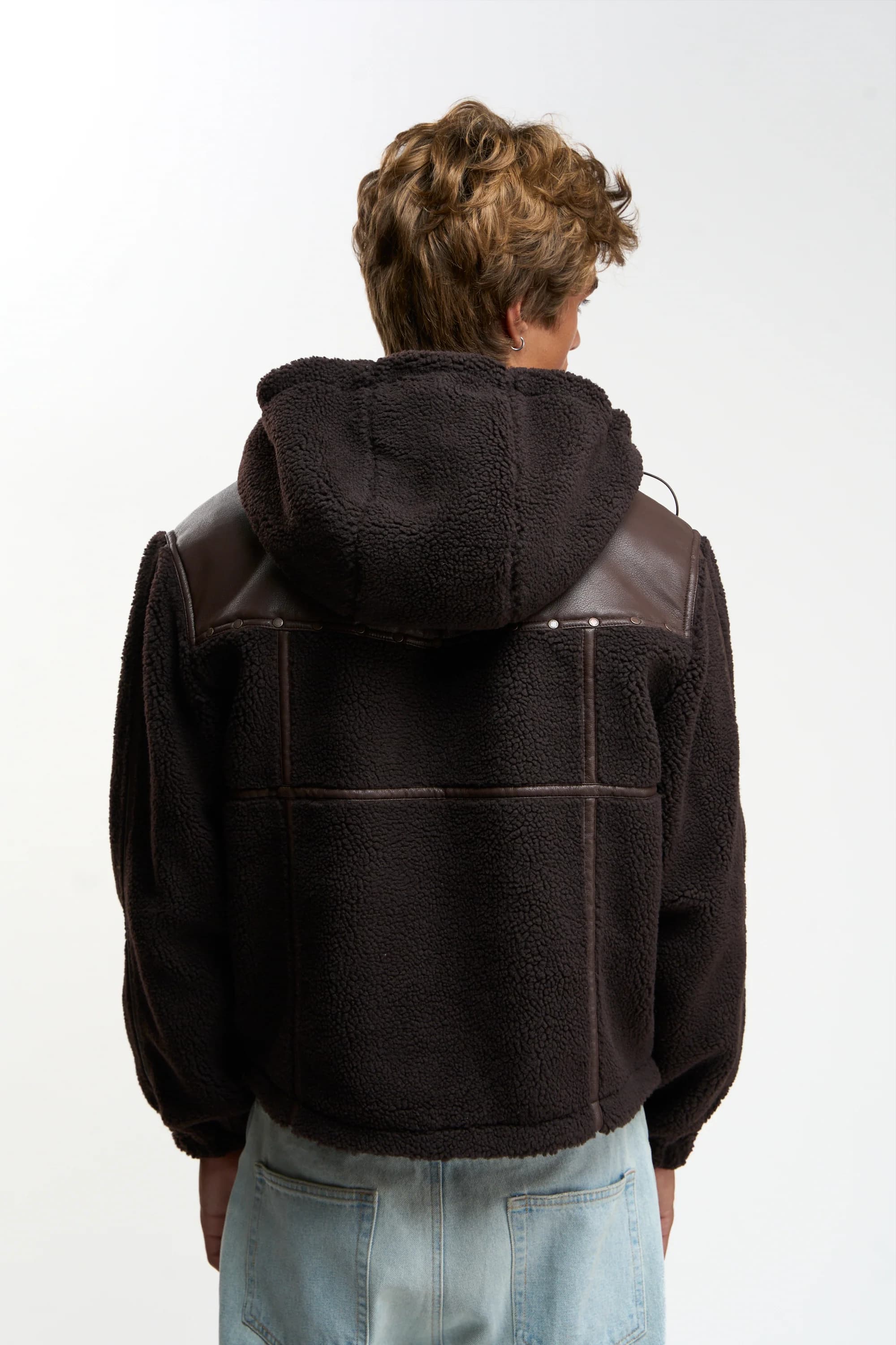 Casie Brown Fleece Jacket 4