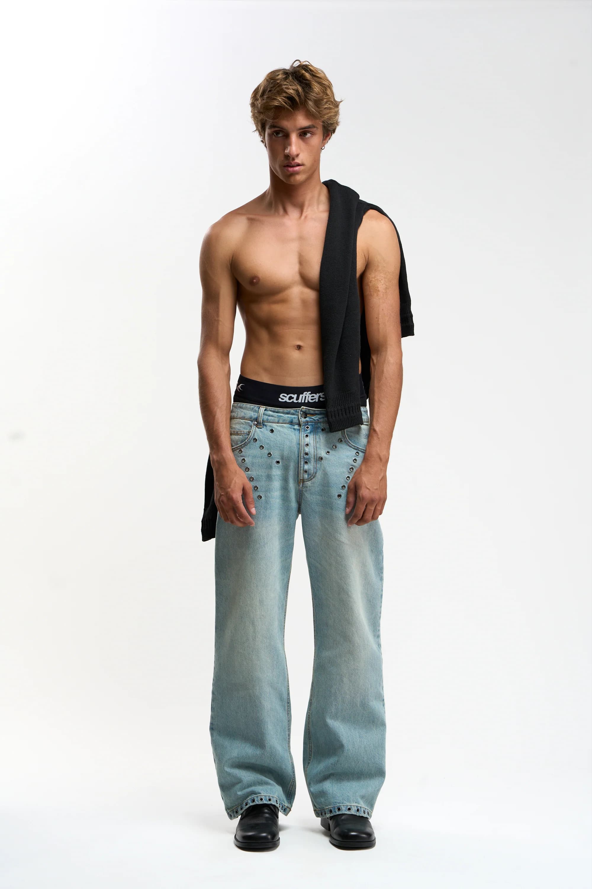 Eyelet Light Blue Pants 2