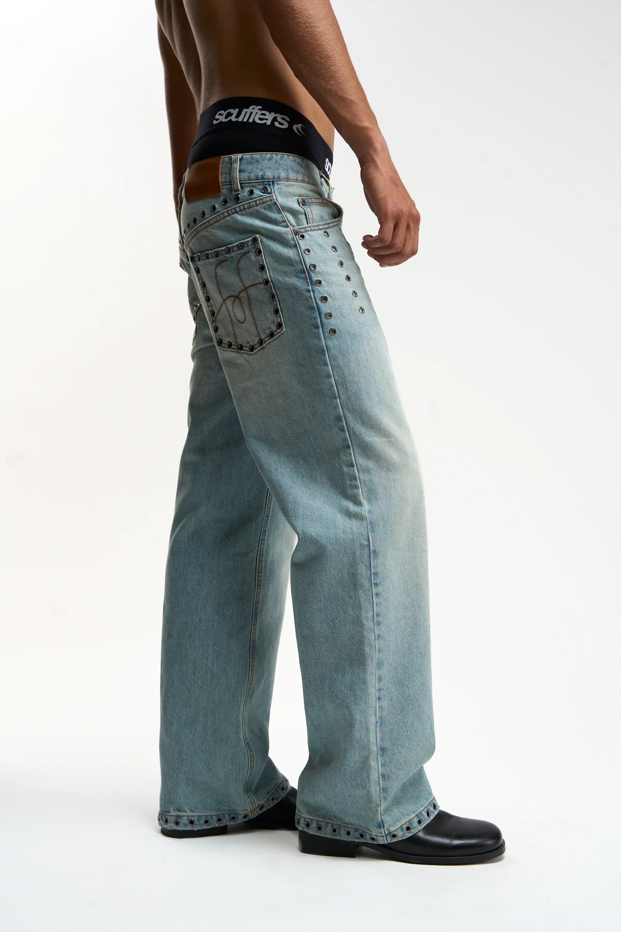 Eyelet Light Blue Pants 4
