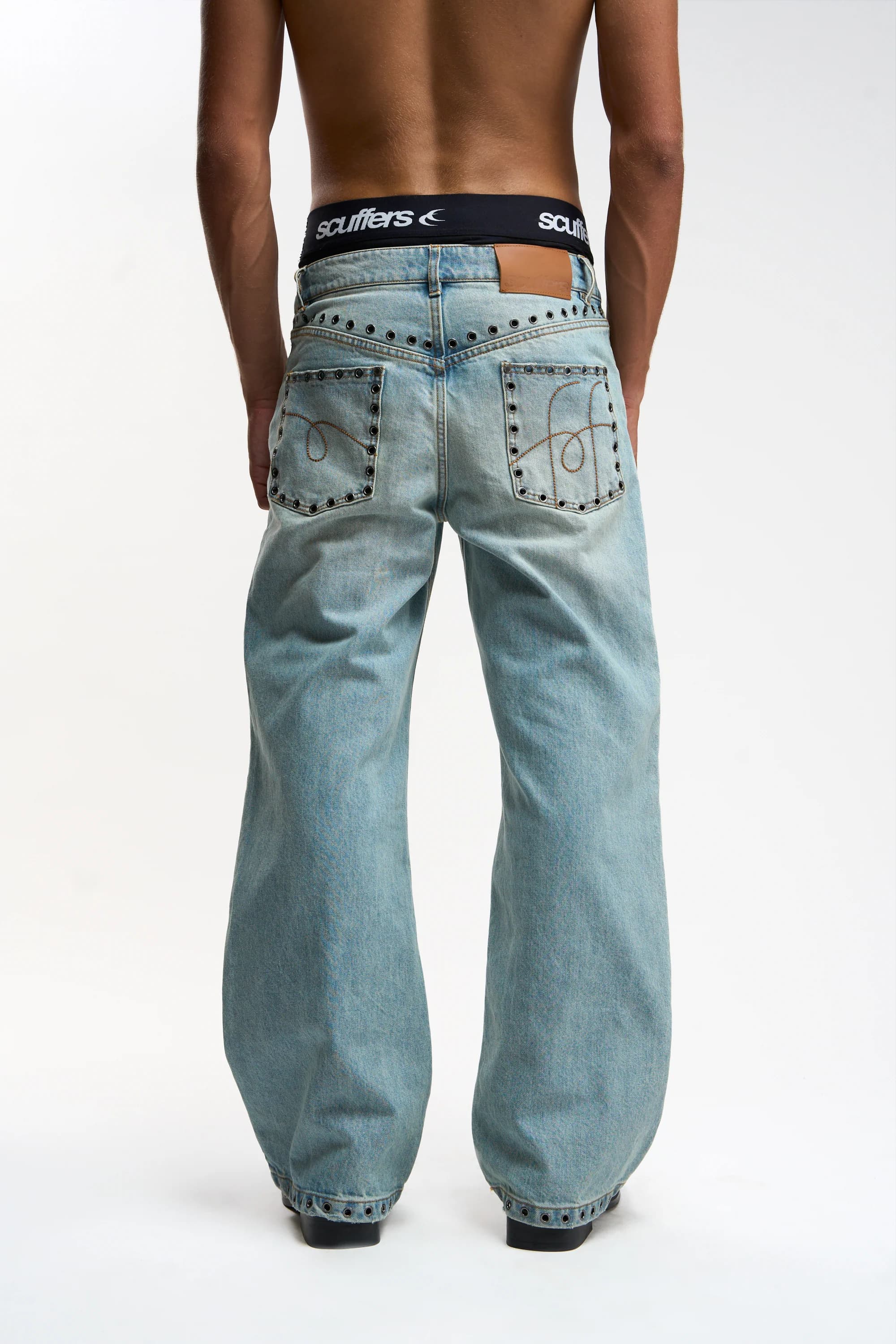 Eyelet Light Blue Pants 3