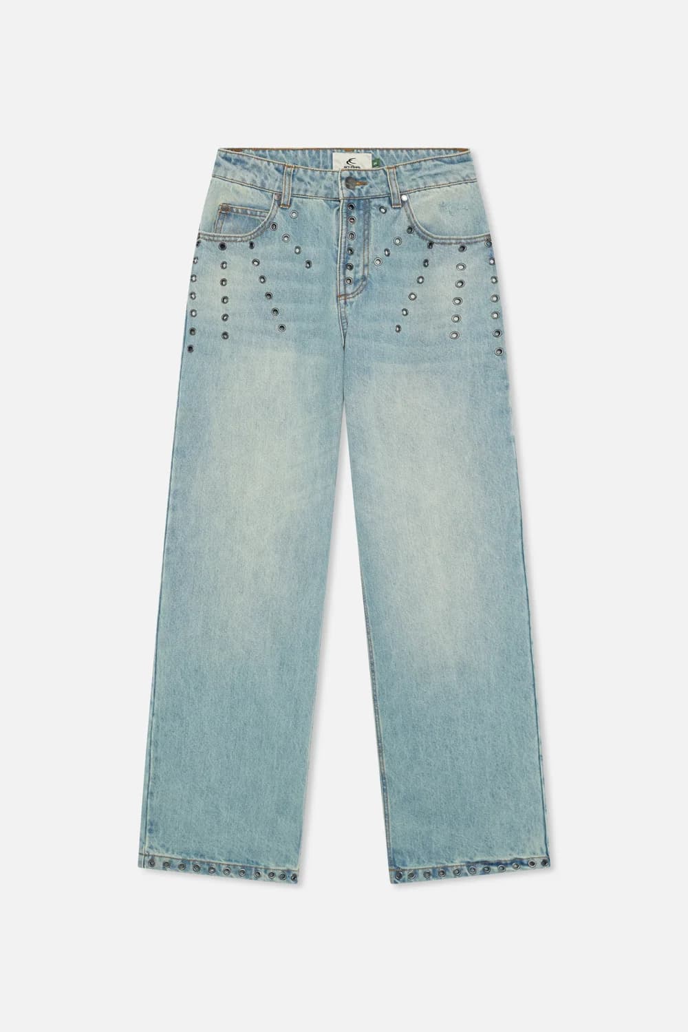 Eyelet Light Blue Pants 7