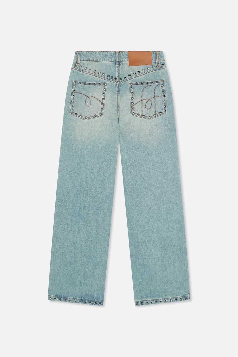 Eyelet Light Blue Pants 8