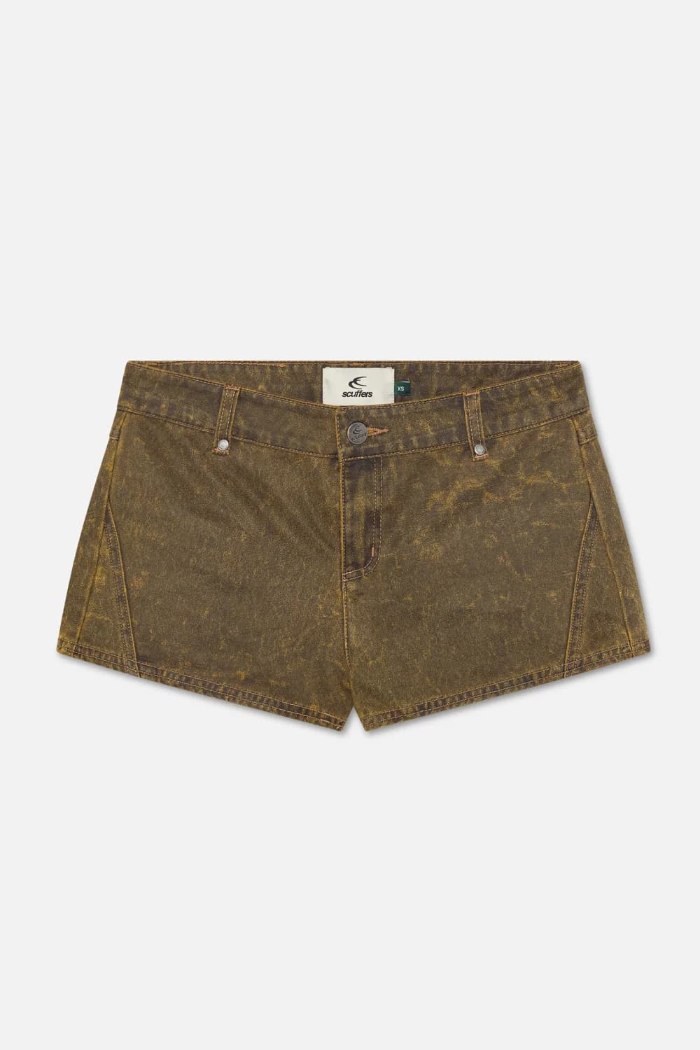 Oil Yellow Mini Shorts 7