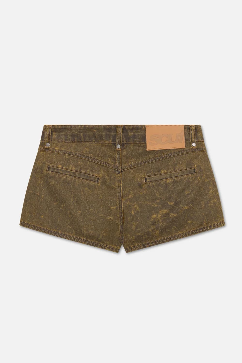 Oil Yellow Mini Shorts 8