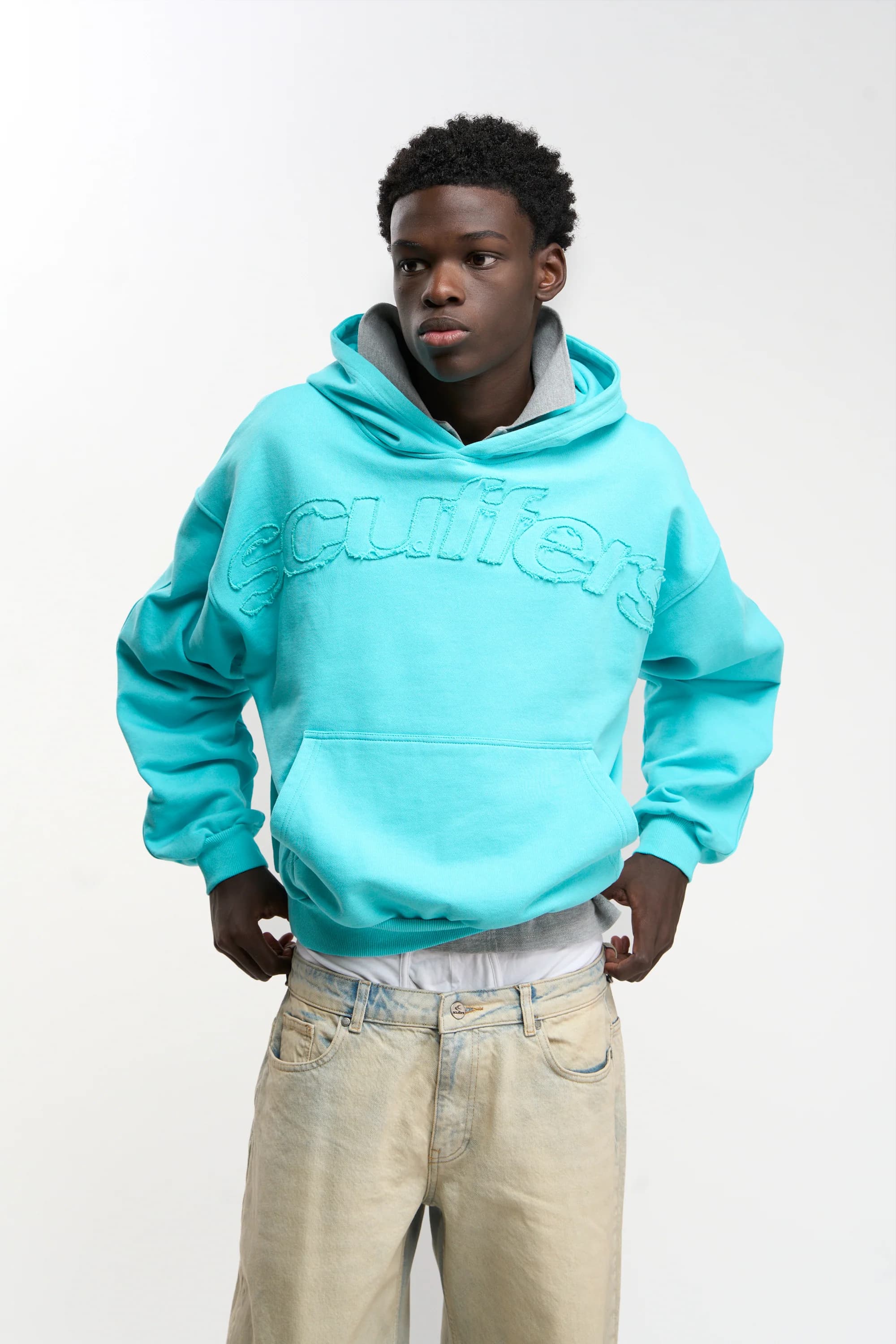 Raw Light Blue Hoodie by Scuffers