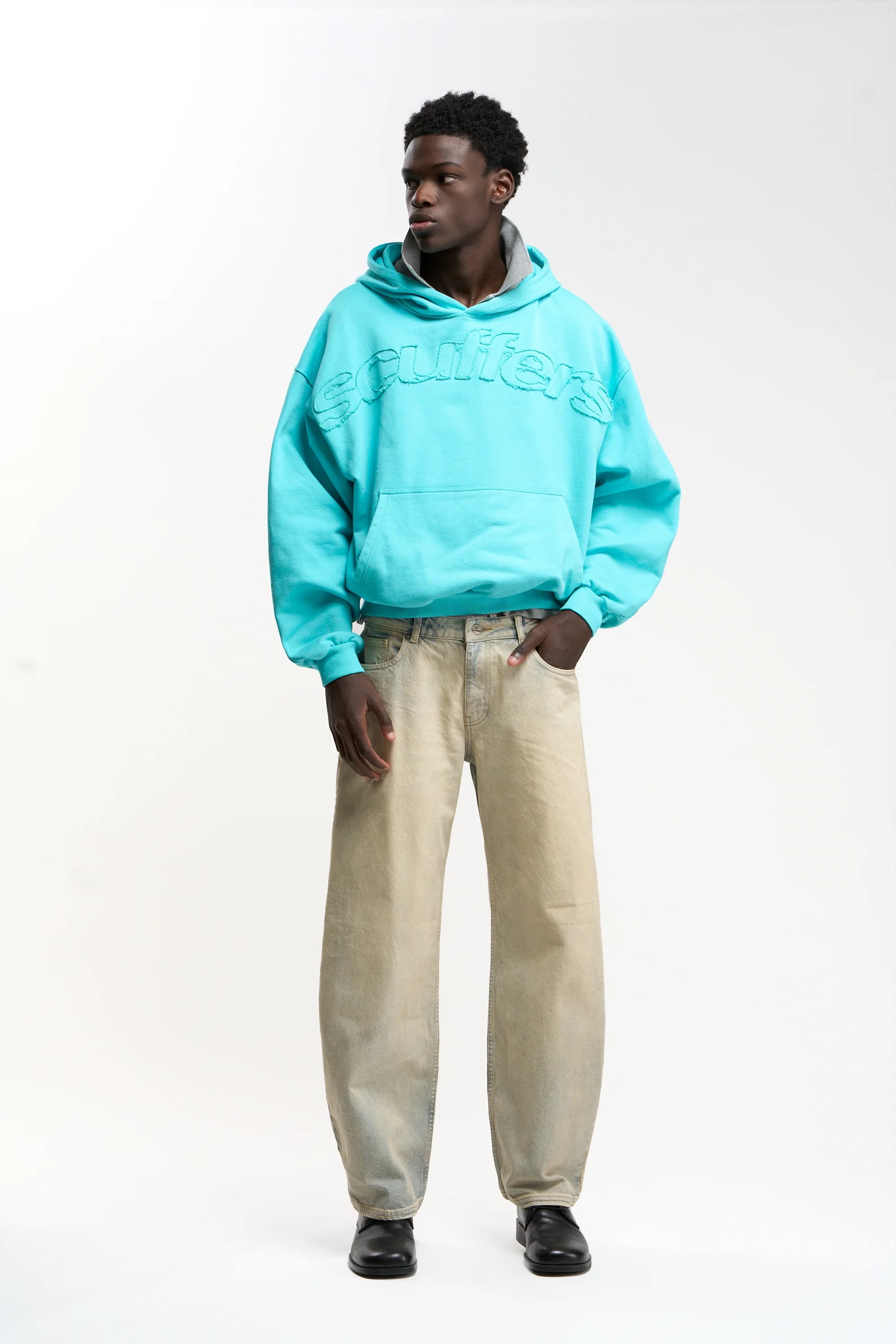 Raw Light Blue Hoodie 2