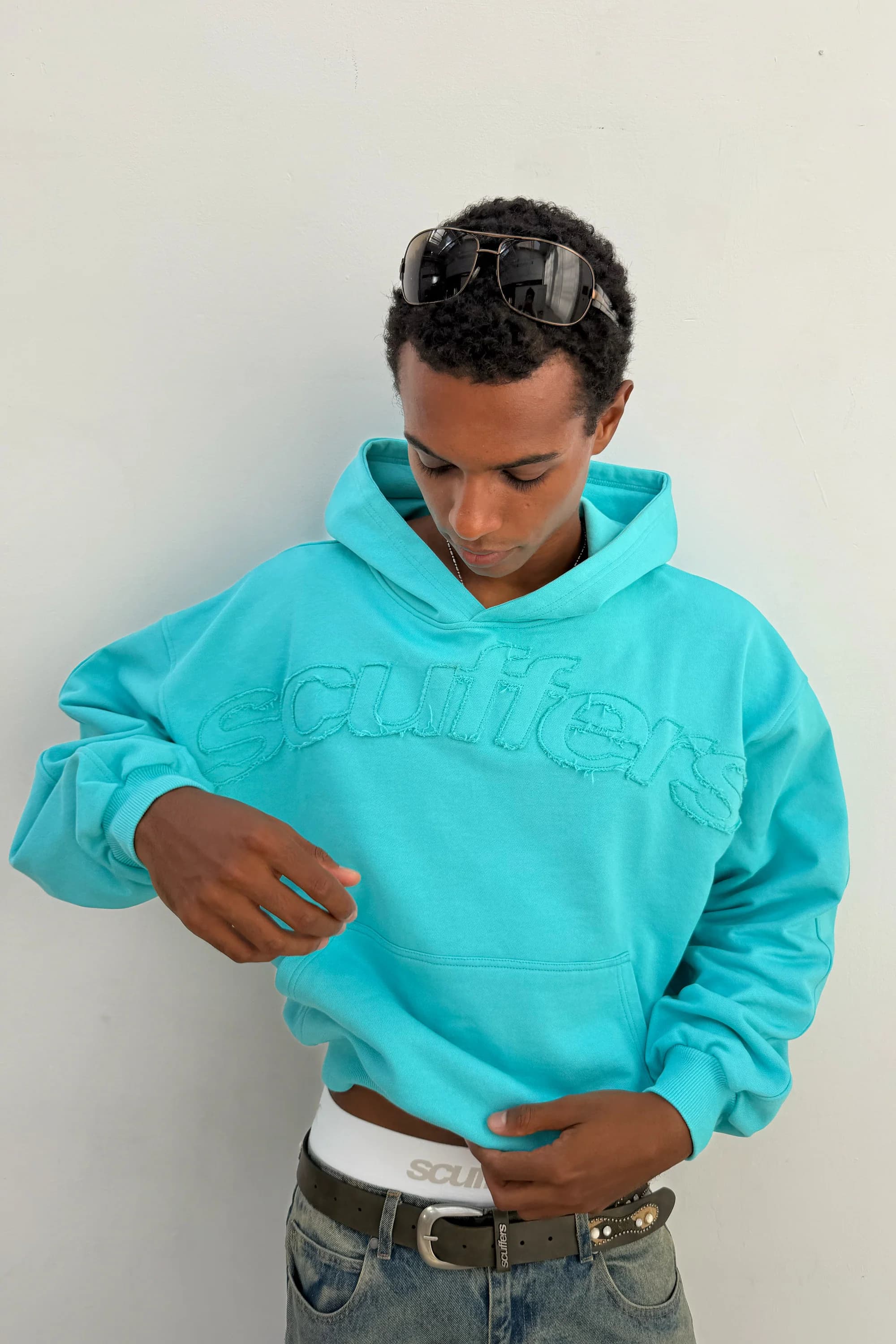 Raw Light Blue Hoodie 4