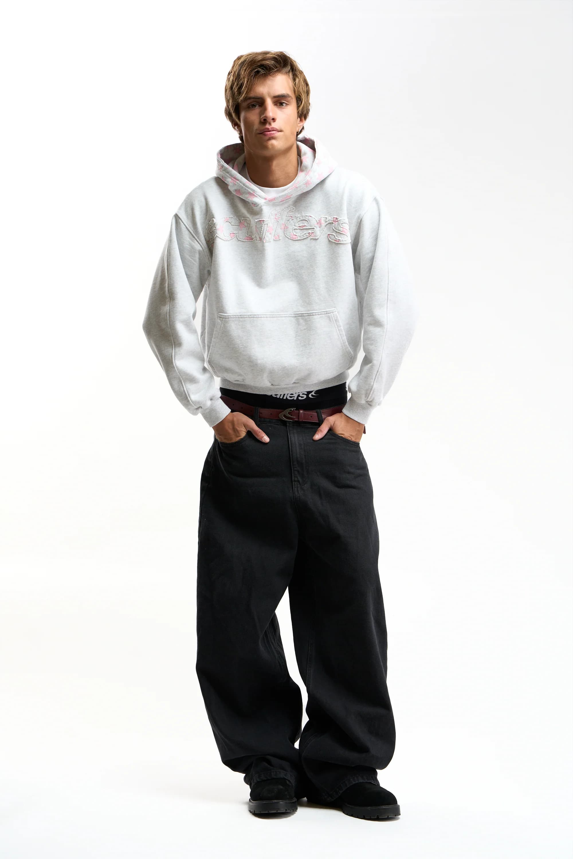 Raw Pop Grey Melange Hoodie 2