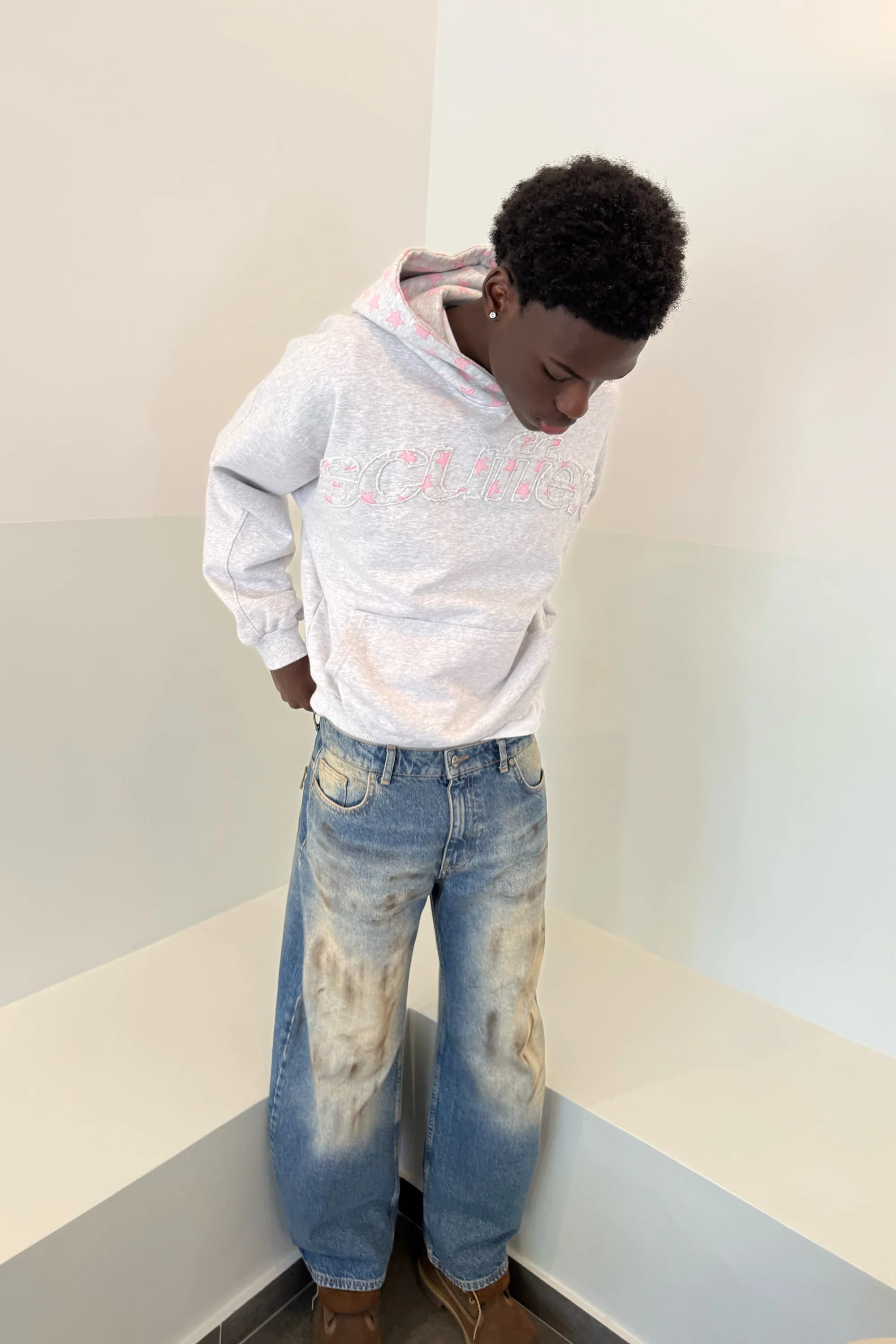 Raw Pop Grey Melange Hoodie 4
