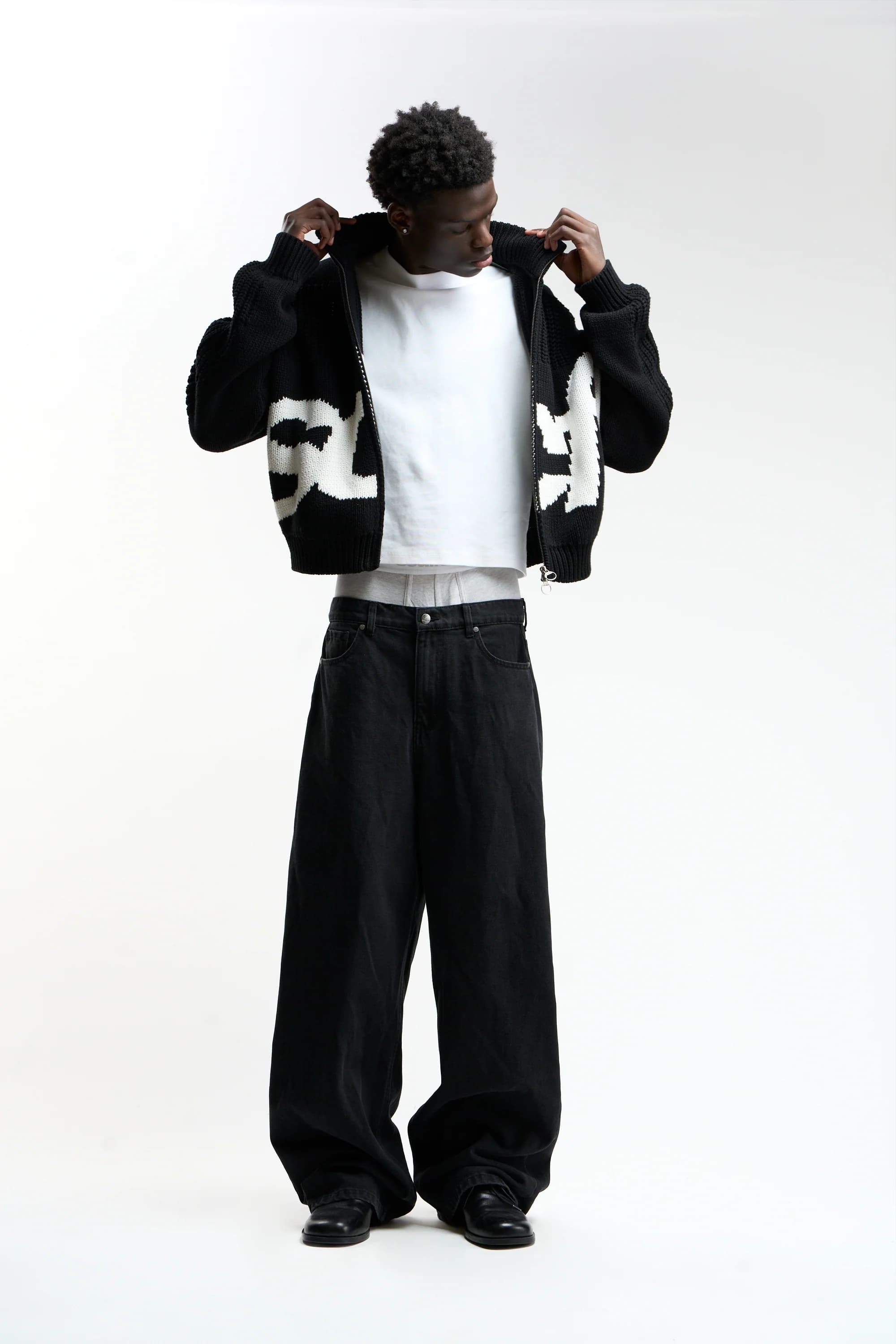 SCFF Black Knit Zipper 2