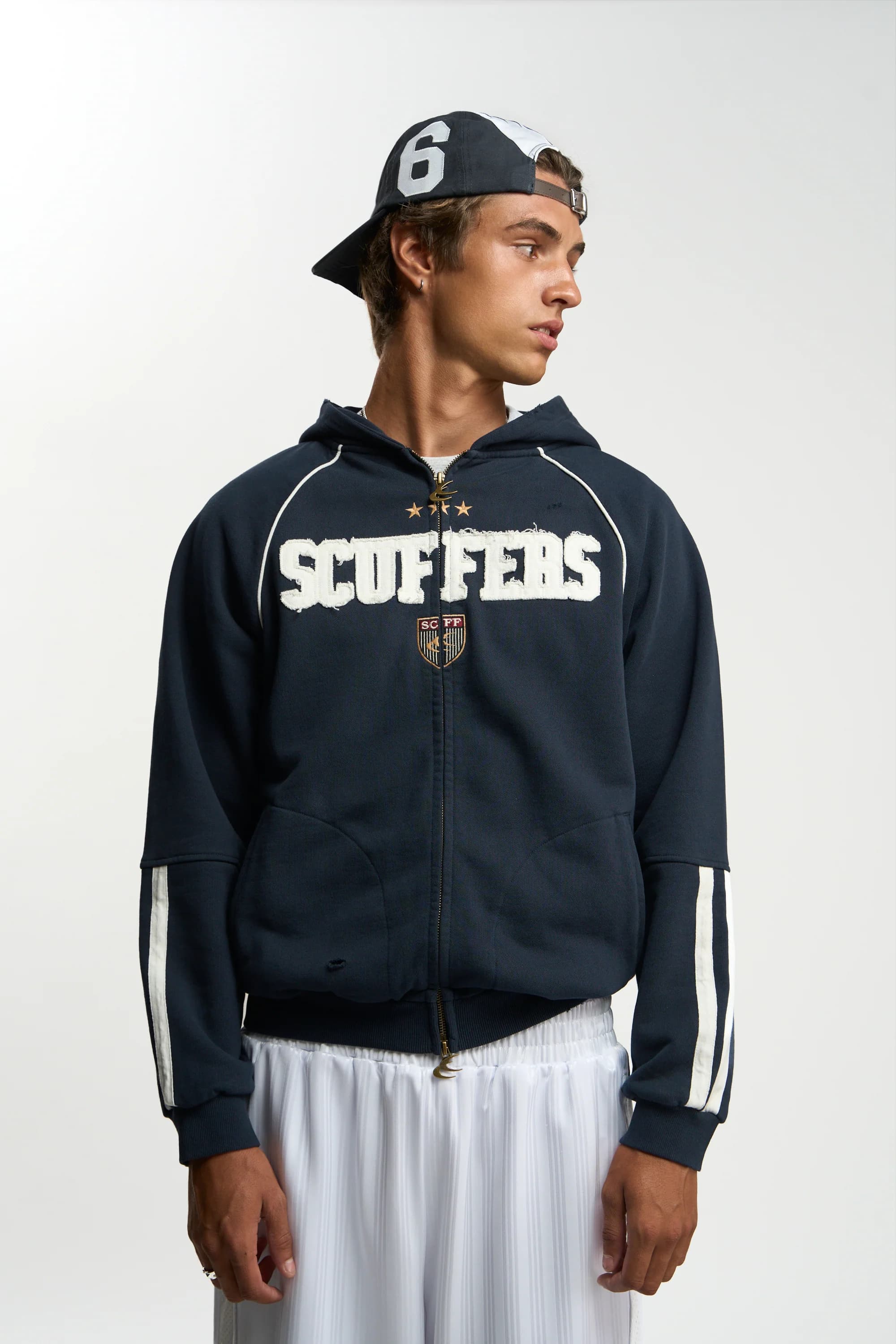 Bentley Navy Zipper by Scuffers