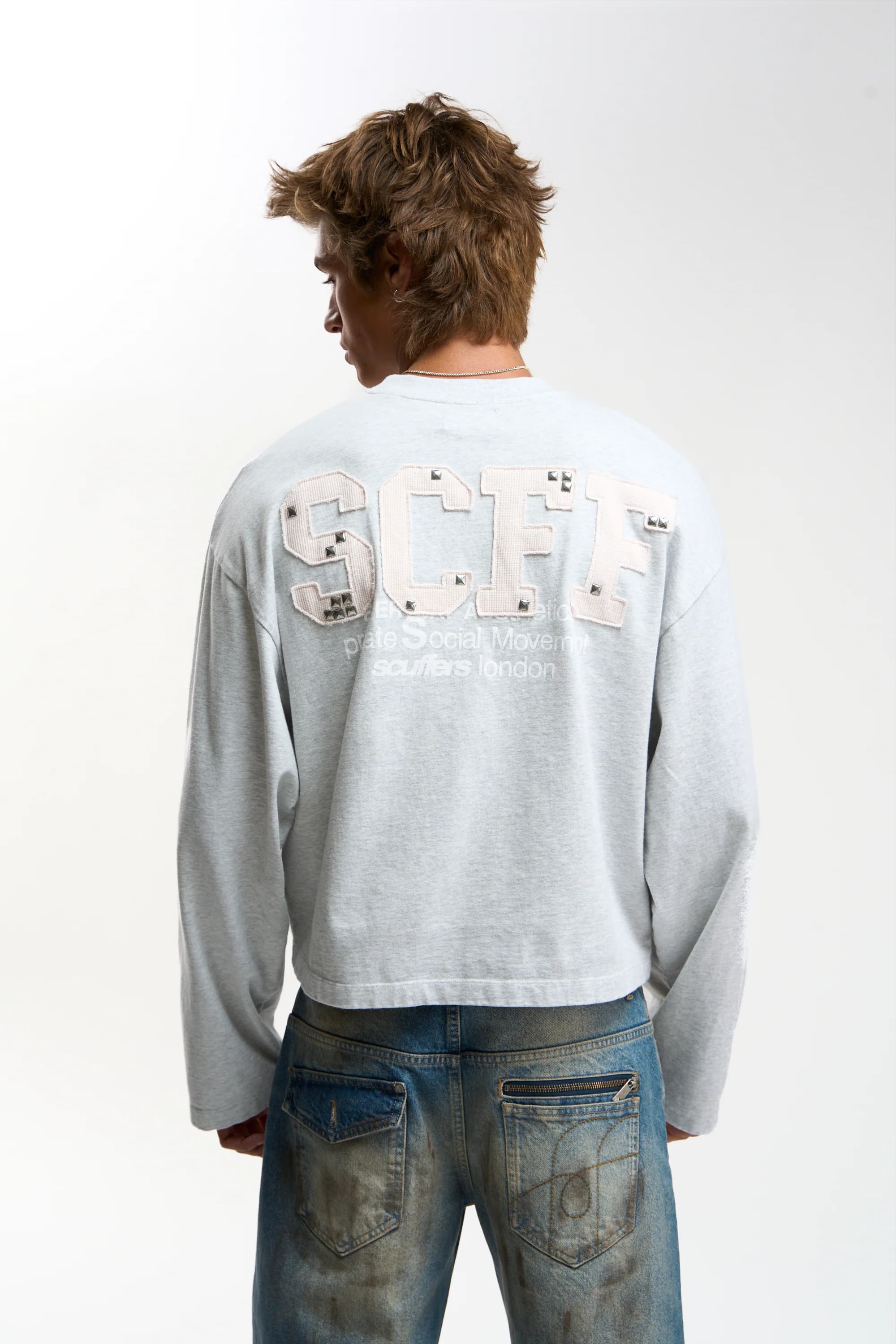 Worldwide Grey Melange Longsleeve by Scuffers