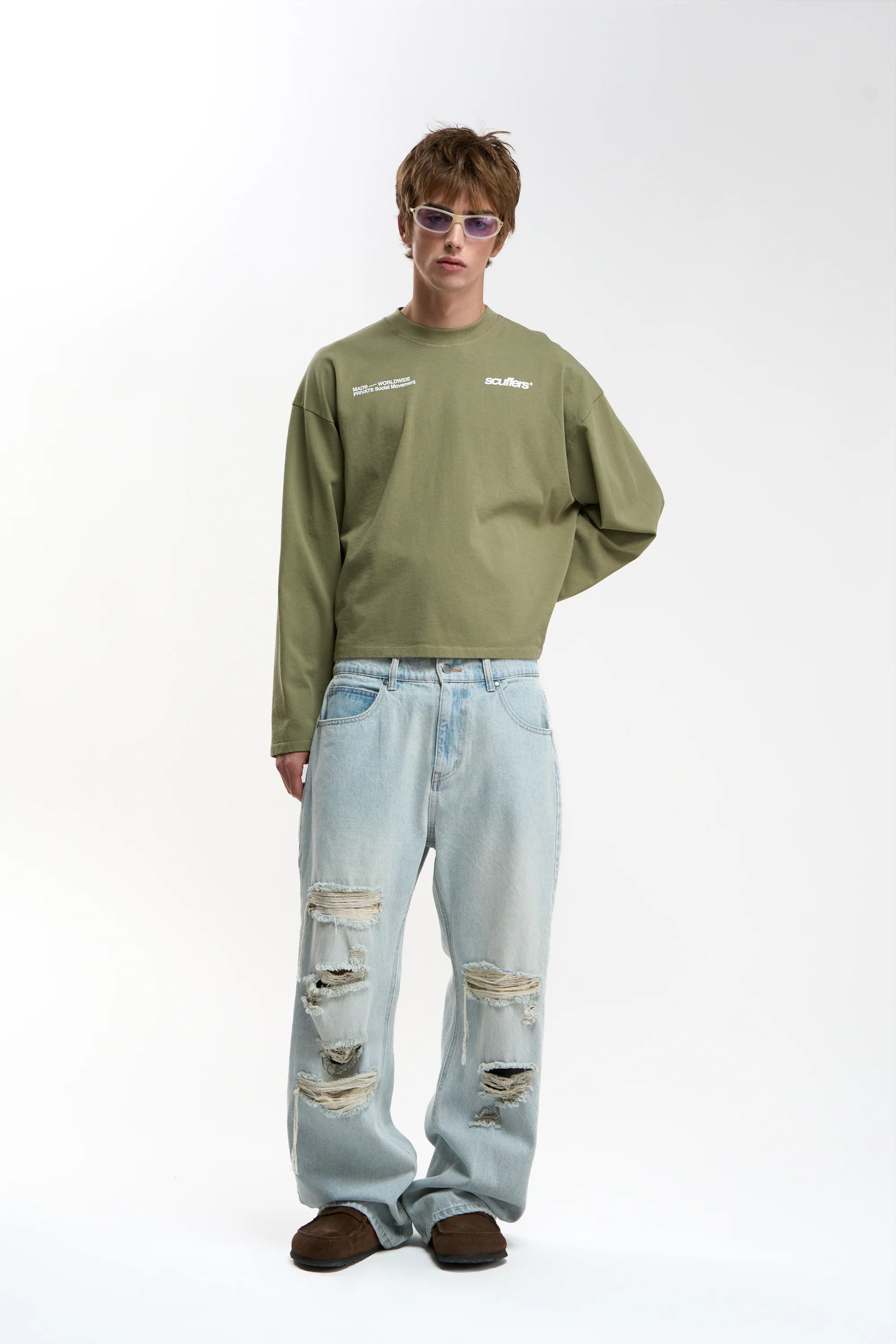 Worldwide Green Longsleeve by Scuffers