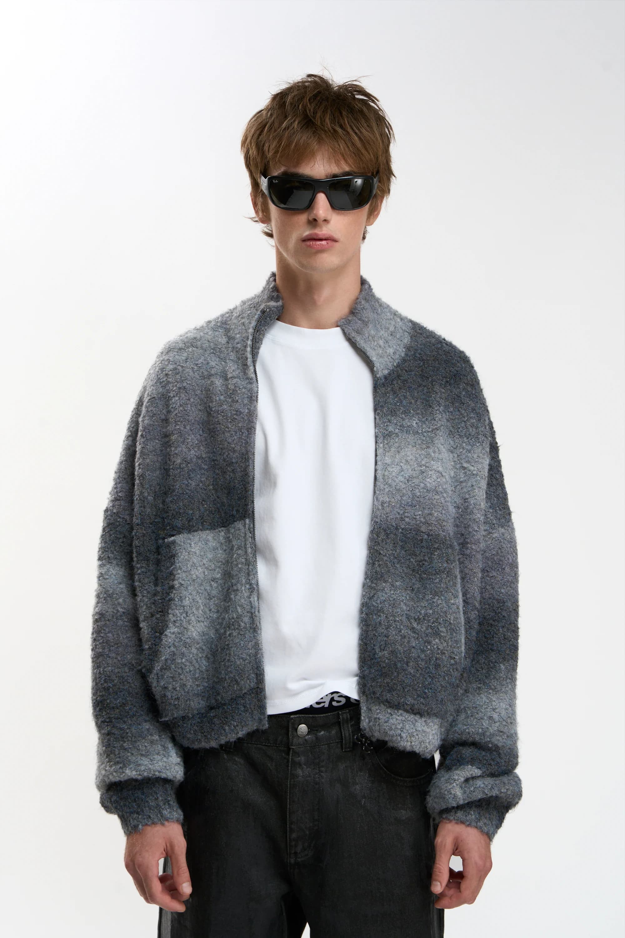 Delorette Grey Knit Zipper by Scuffers