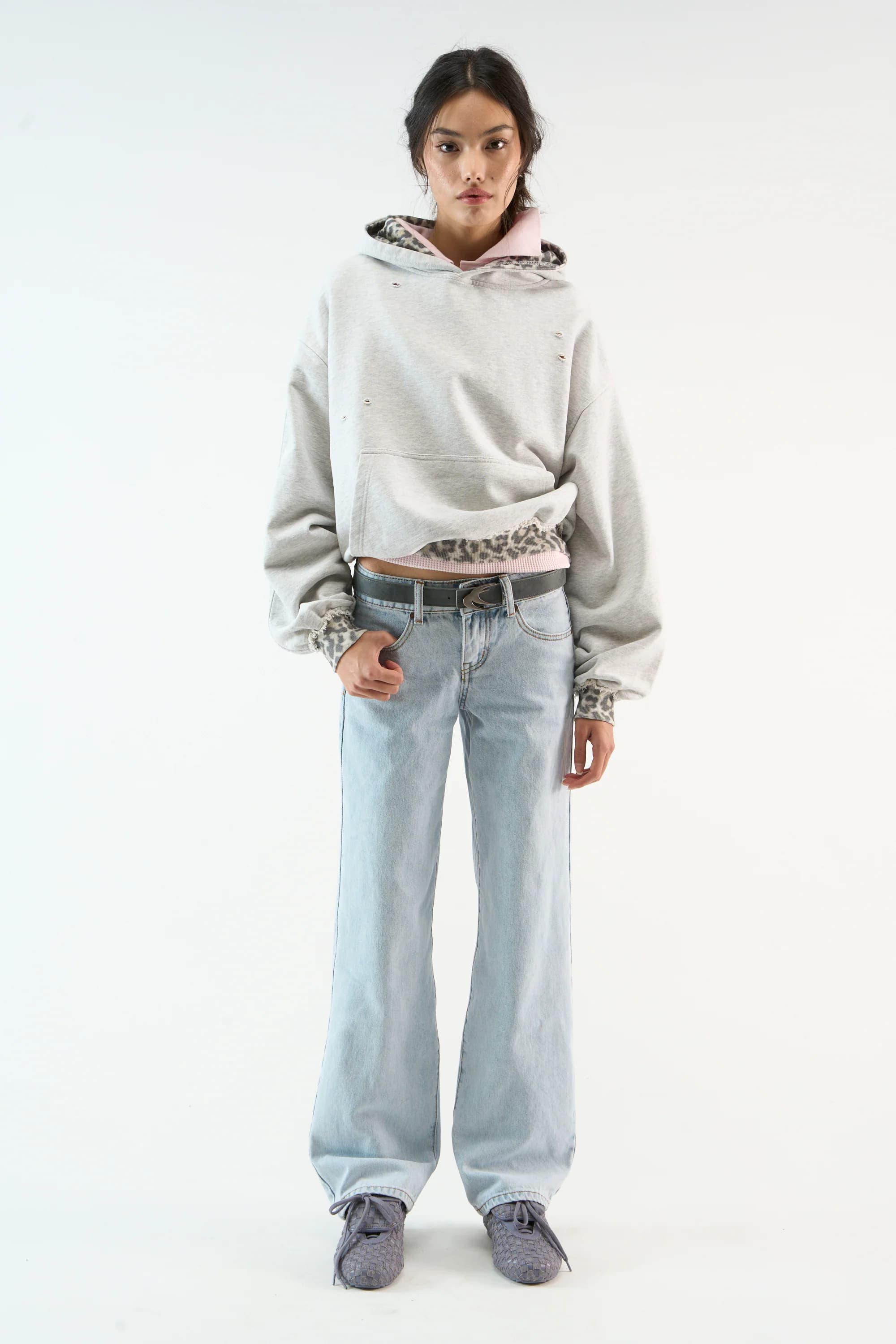 Leo Grey Melange Hoodie 3