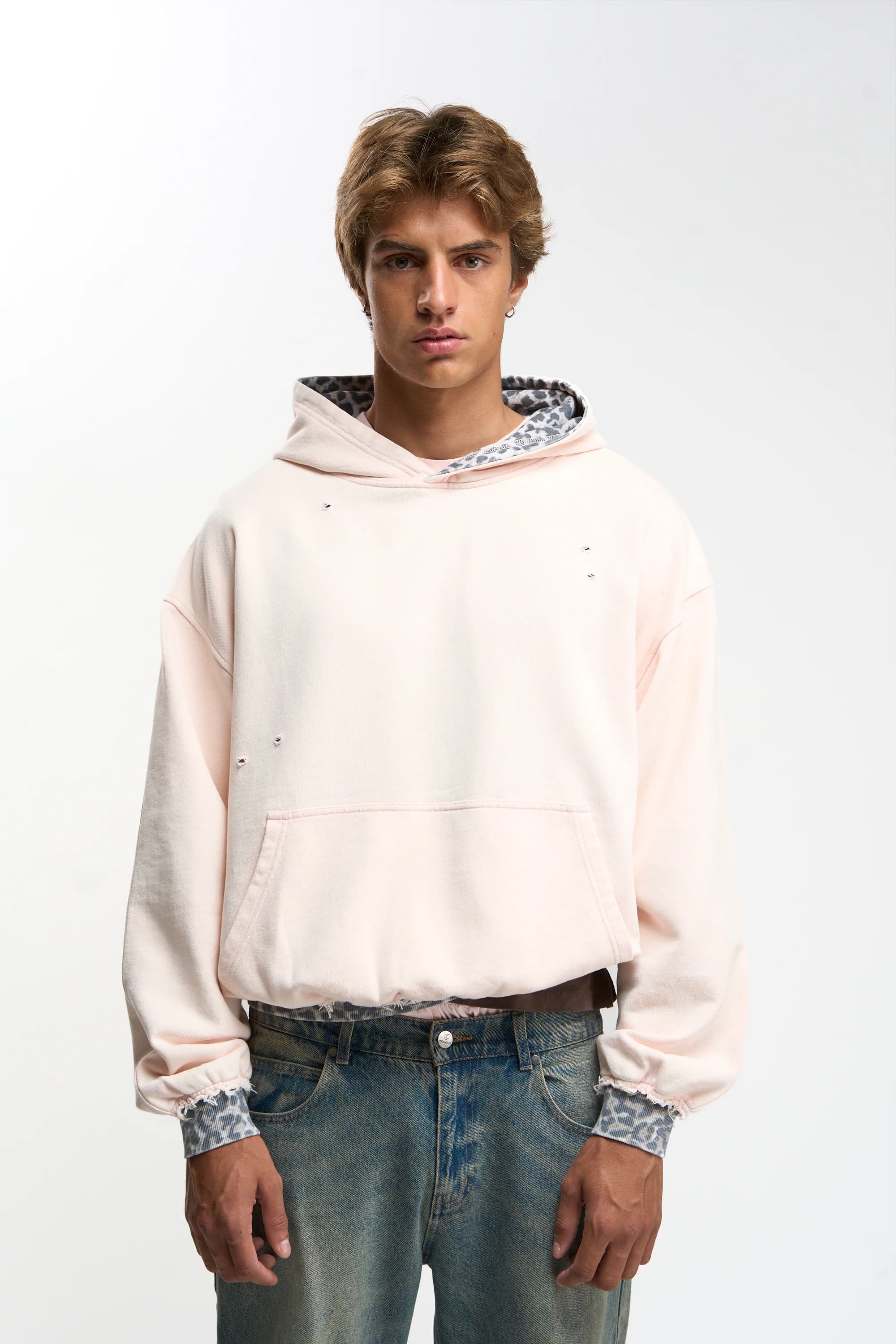 Leo Light Pink Hoodie by Scuffers