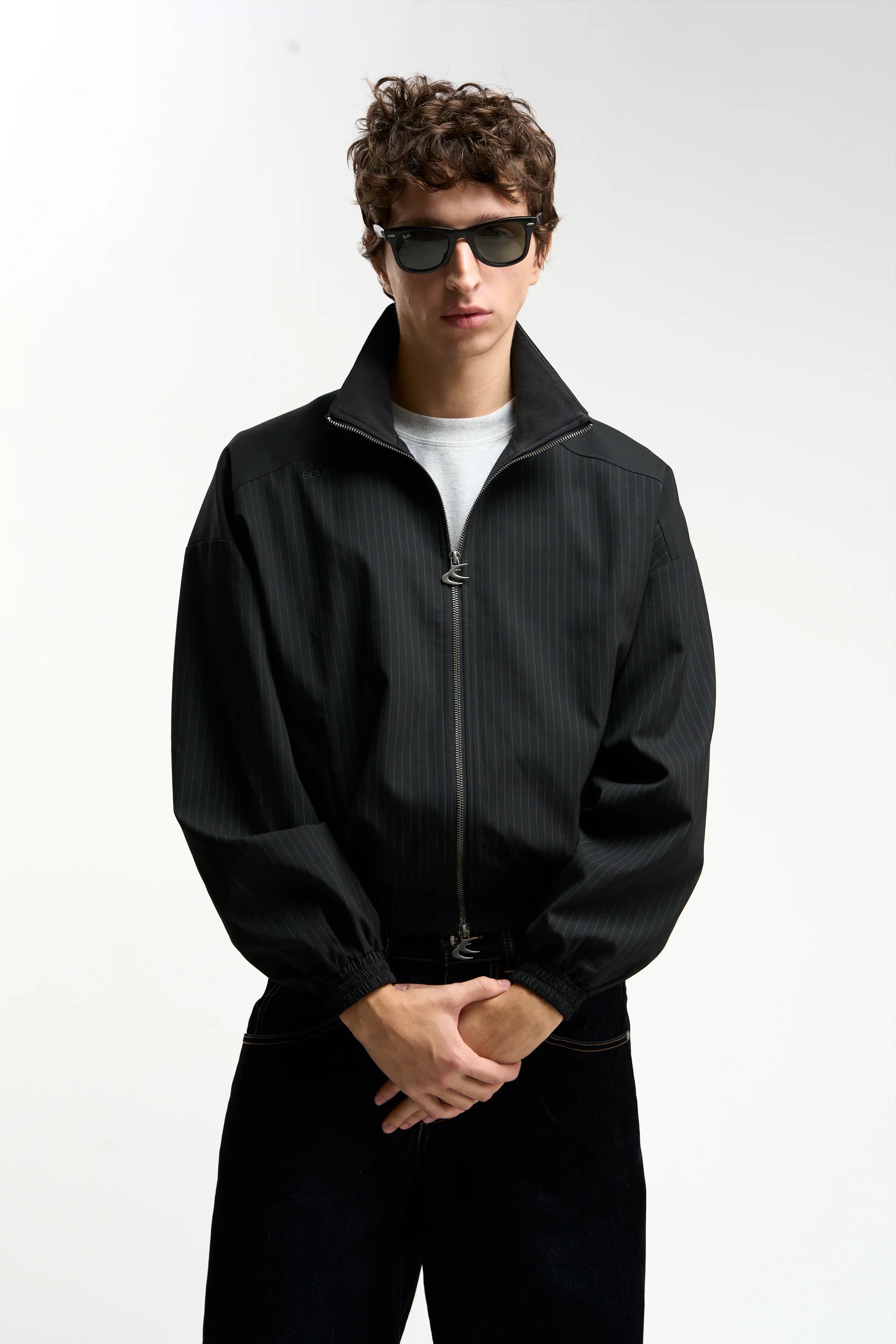 Nautica Black Pinstripe Jacket by Scuffers