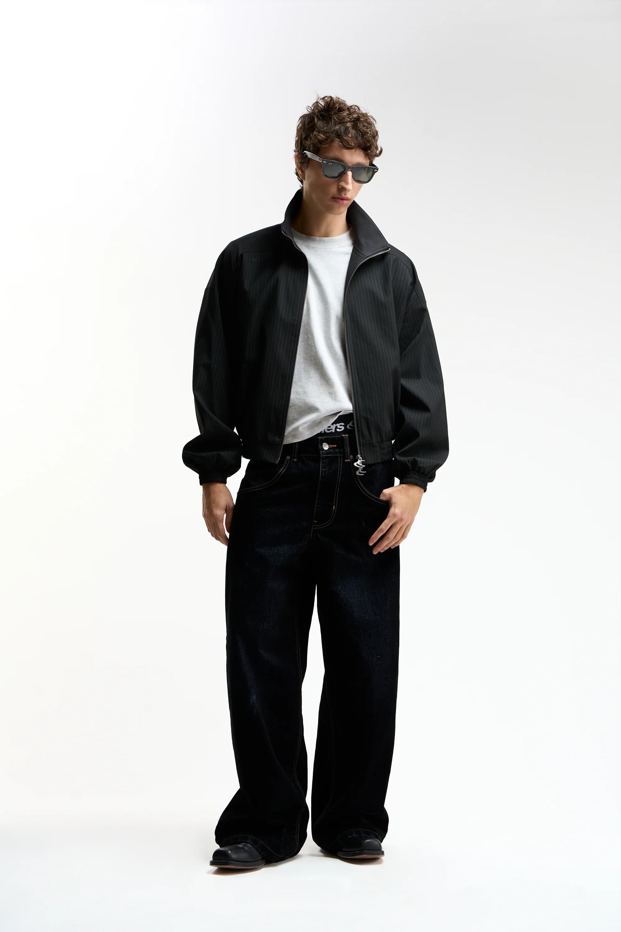 Nautica Black Pinstripe Jacket 2