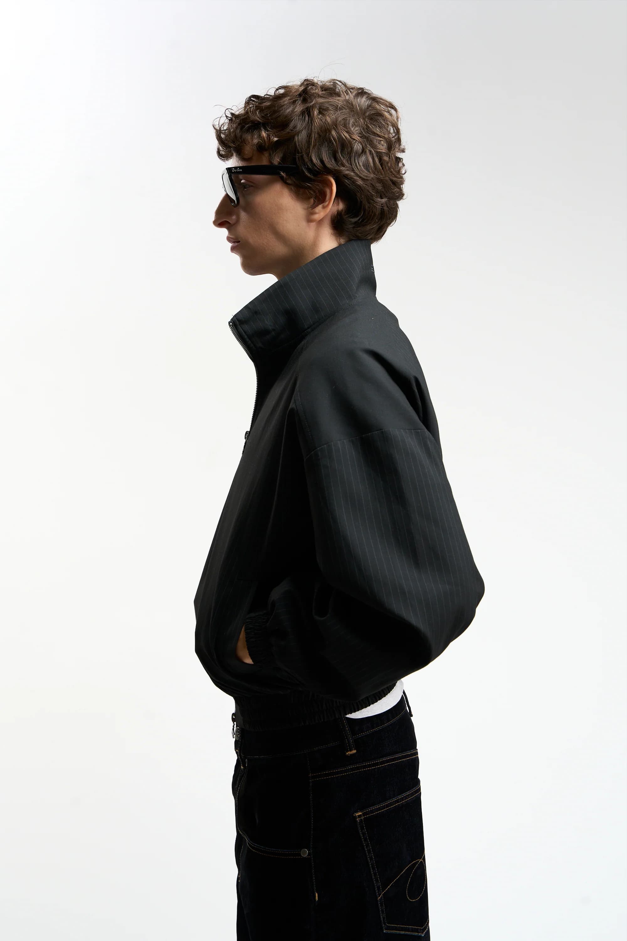 Nautica Black Pinstripe Jacket 4