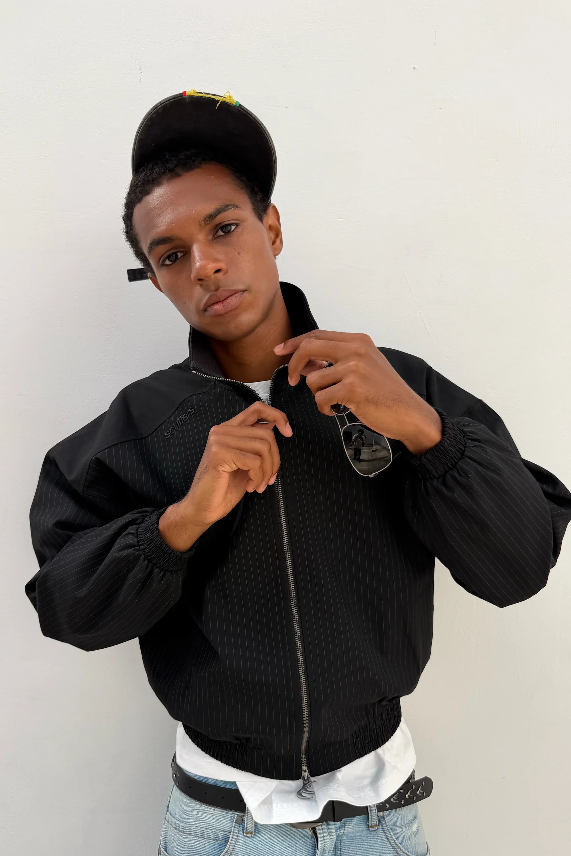Nautica Black Pinstripe Jacket 5