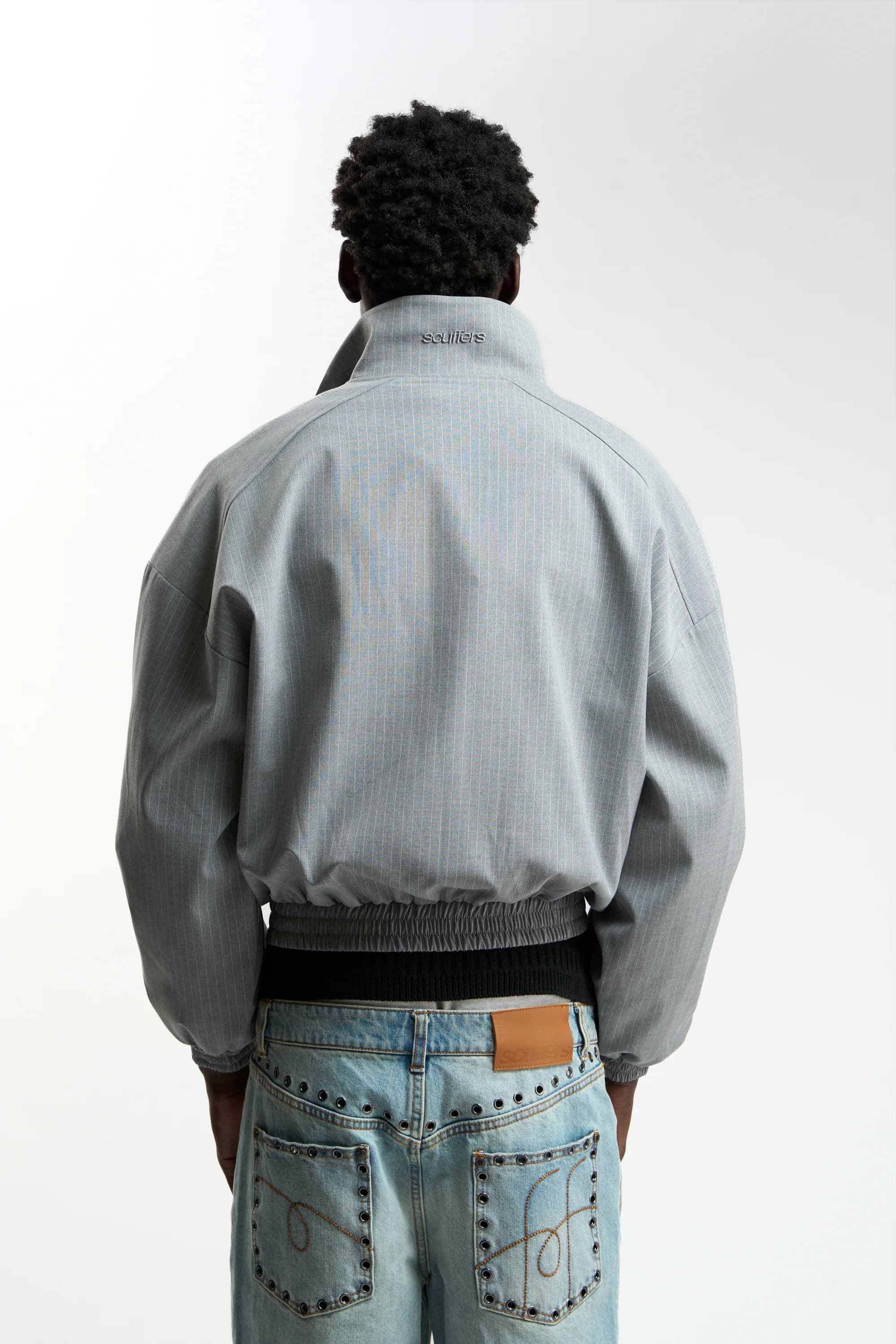 Nautica Grey Pinstripe Jacket 3