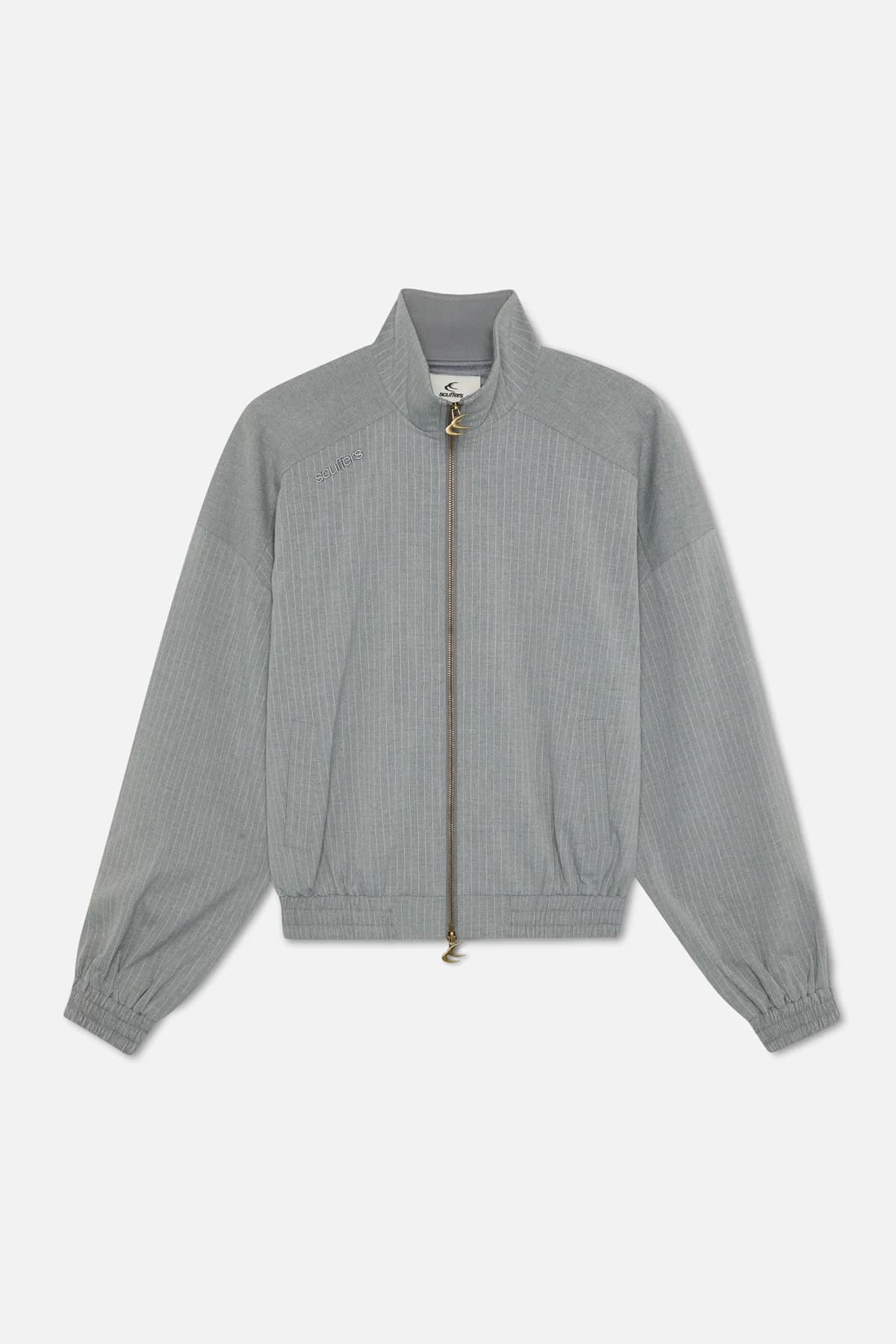 Nautica Grey Pinstripe Jacket 6