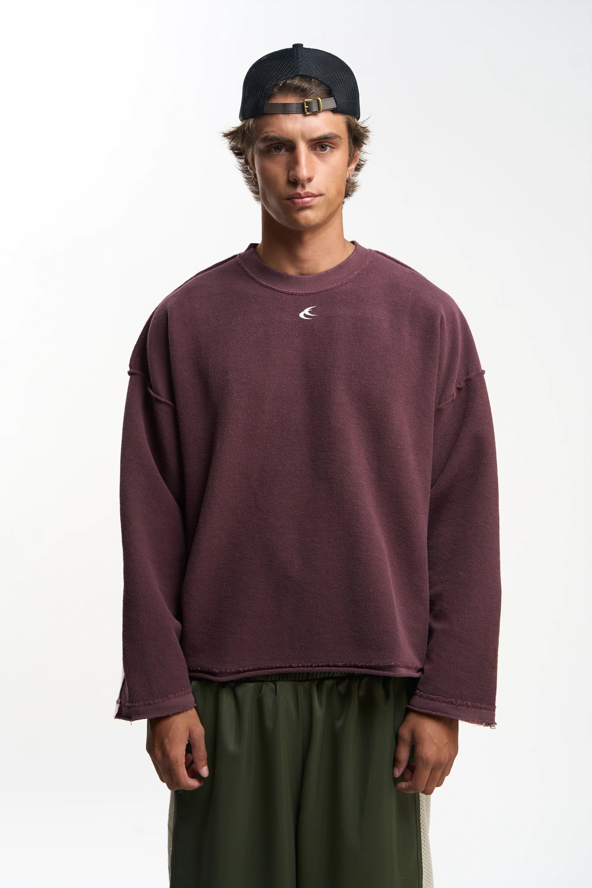 Dye Tech Burgundy Sweatshirt by Scuffers