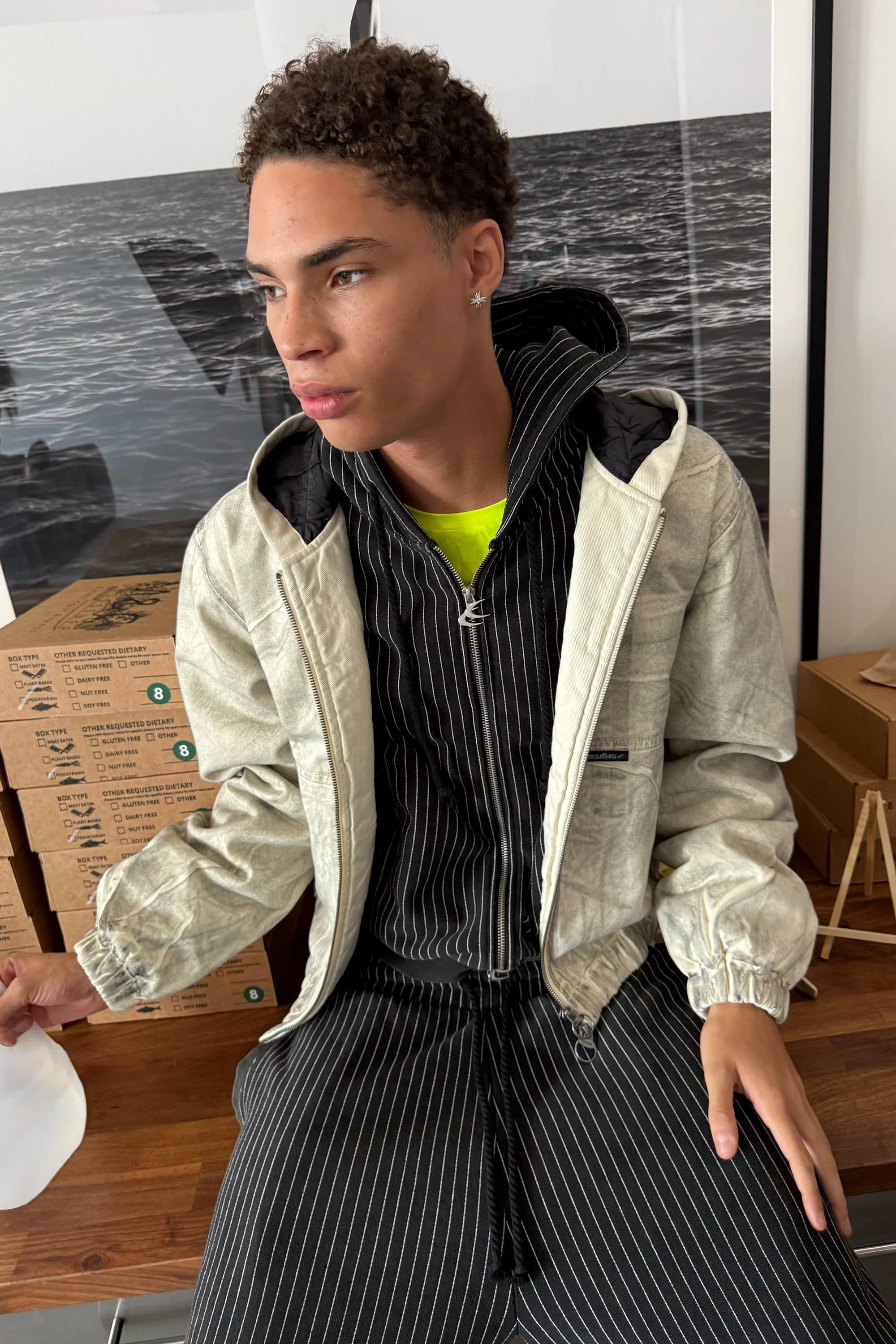 Waxed Ecru Work Jacket by Scuffers